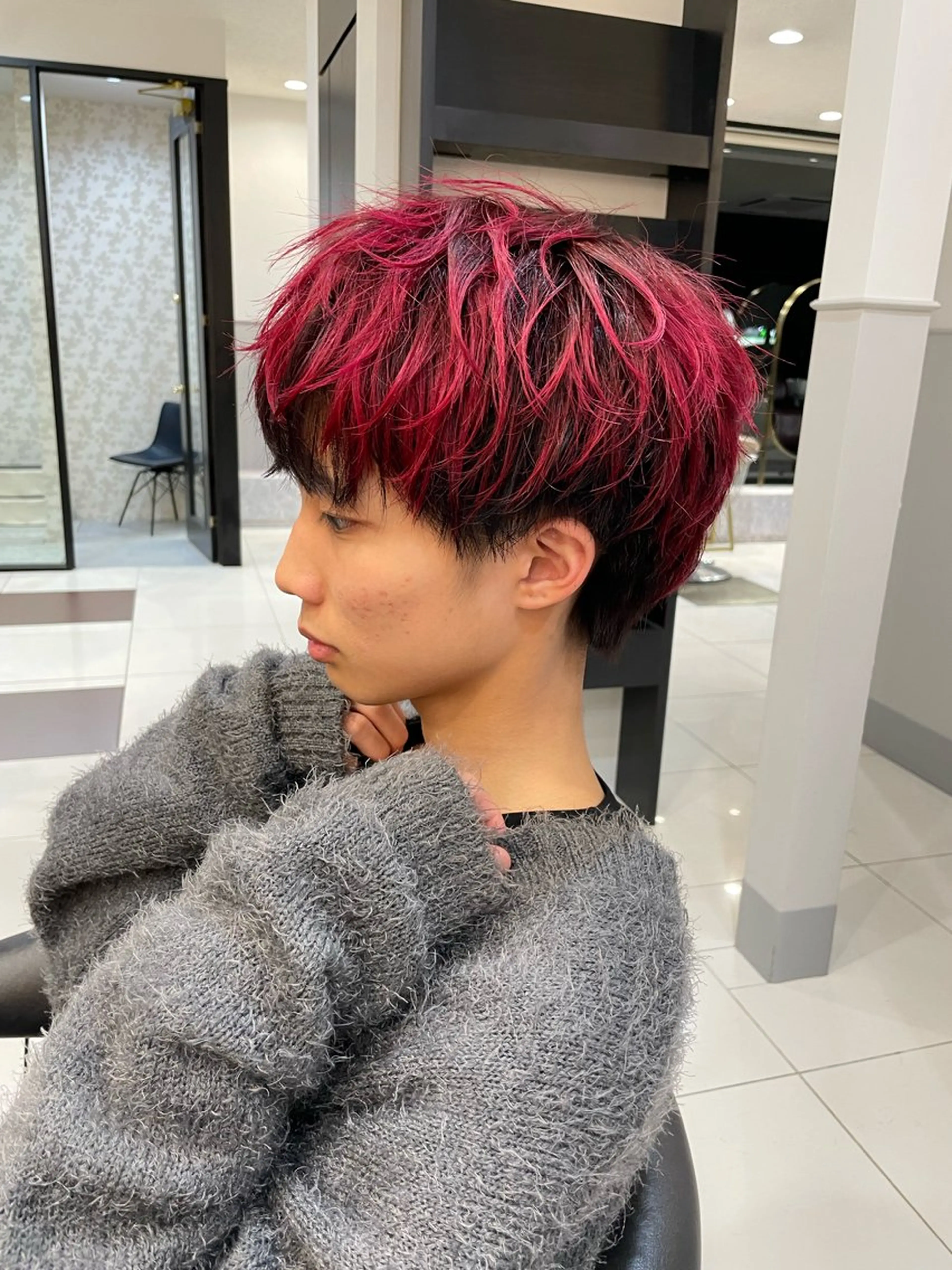 カラー パーマ メンズ ヘアカラー 長尾 康生のヘアスタイル