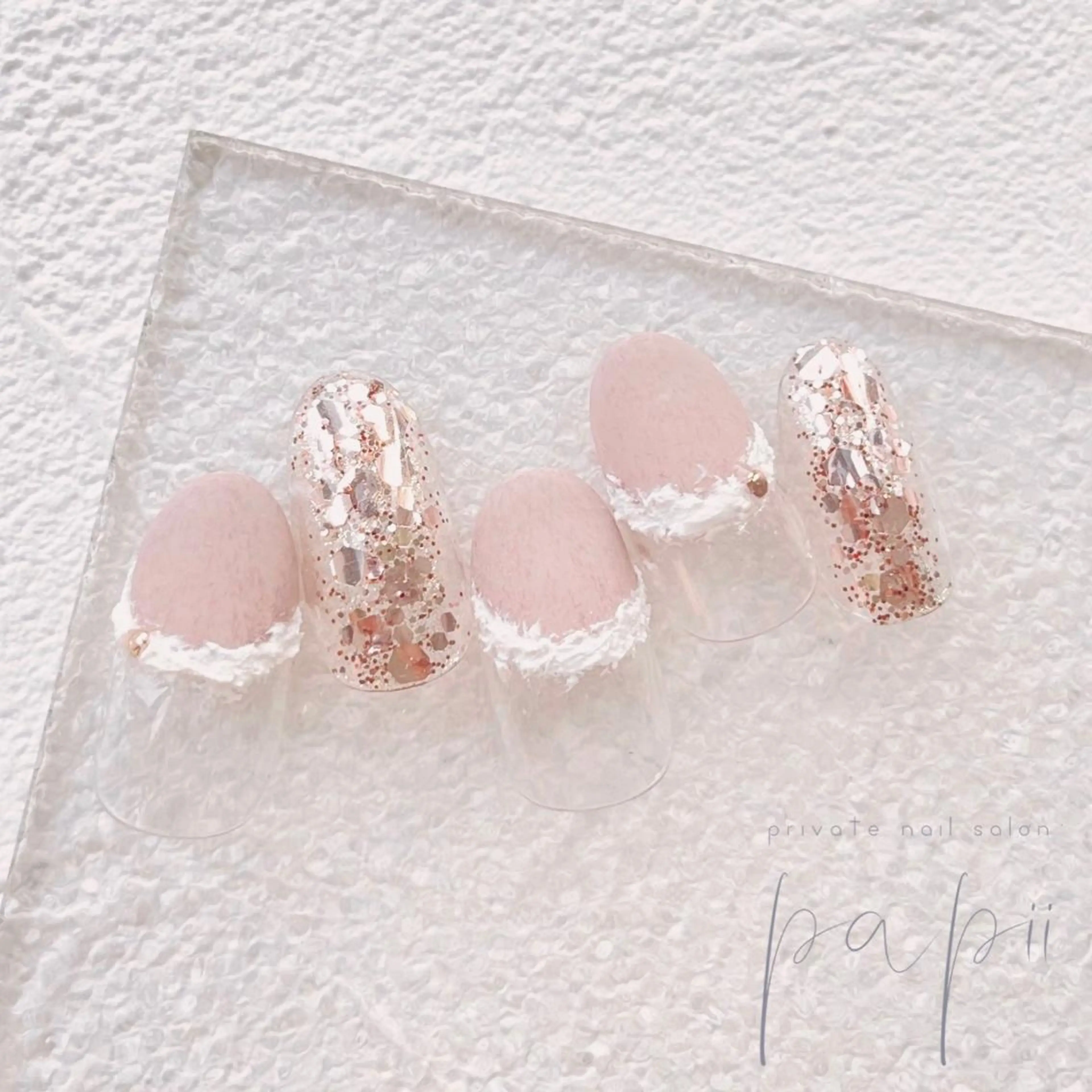 ネイル フレンチネイル ハンドネイル private nail salon papii所属・papii☆ kurodaのネイルデザイン