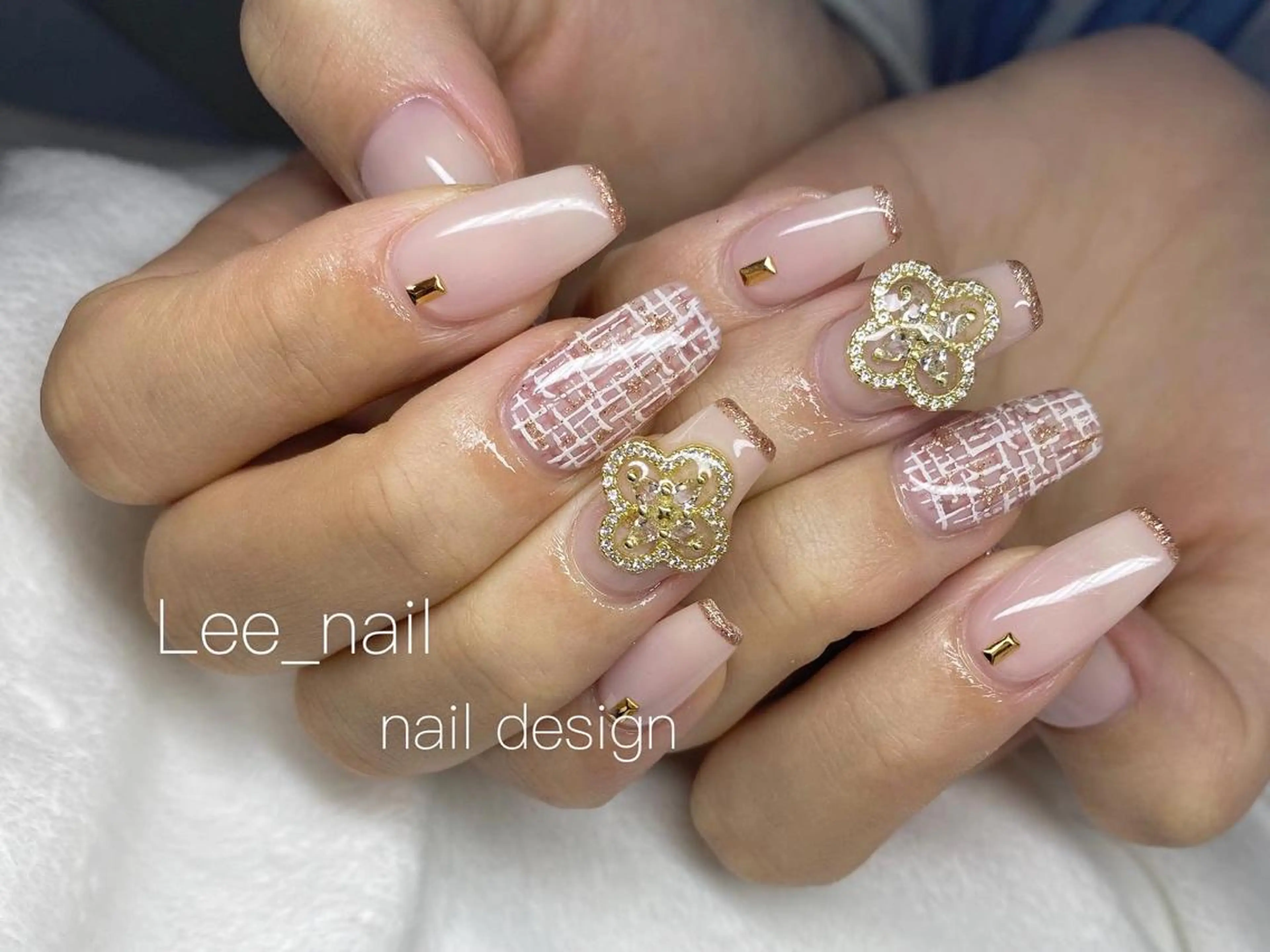 ネイル ツイードネイル ハンドネイル Lee_ nailのネイルデザイン
