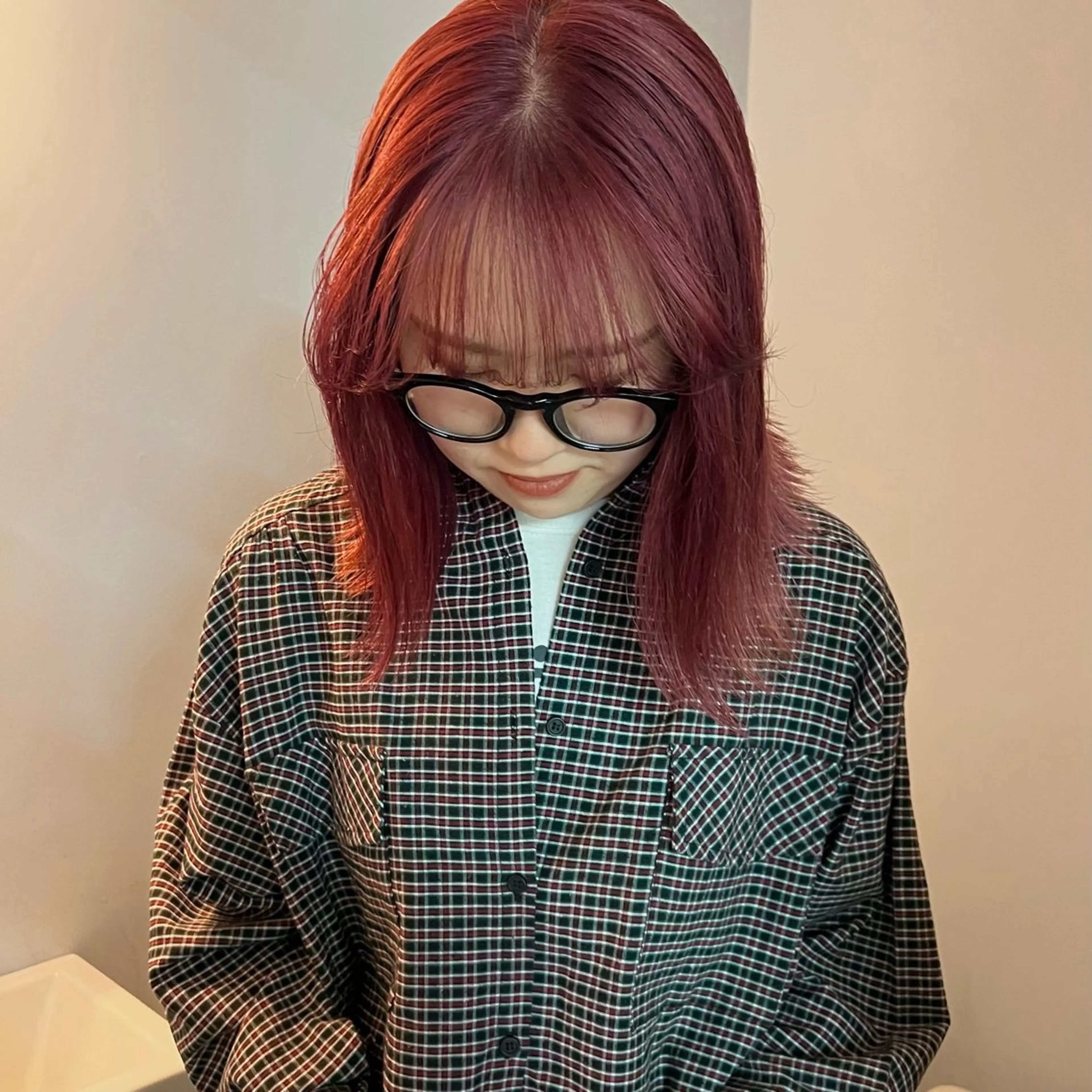 ミディアム 舟橋耀/ブリーチカラ ー/レイヤーカットのヘアスタイル