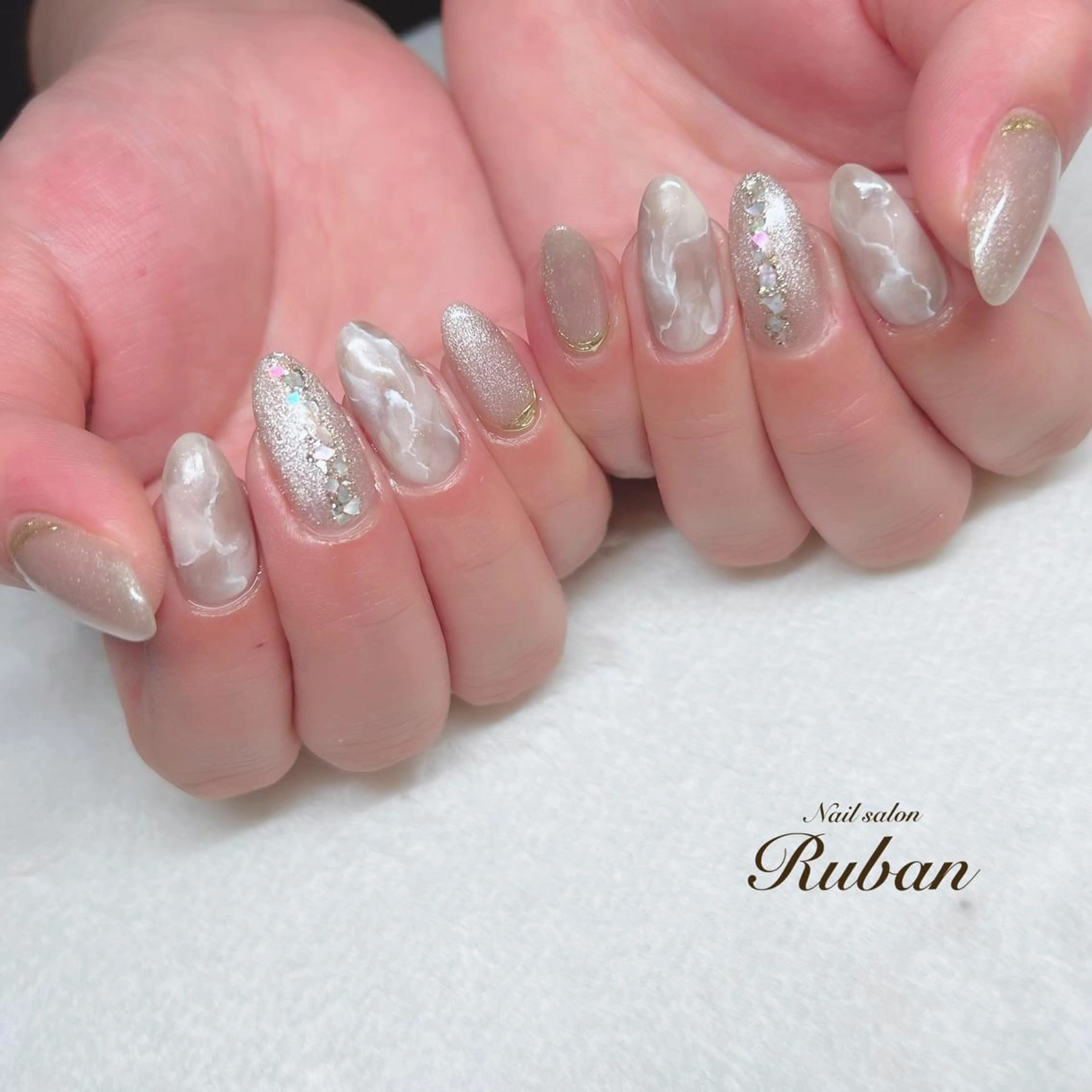 ネイル マグネットネイル ニュアンスネイル Nail salon Ruban所属・Nail salon Rubanのネイルデザイン