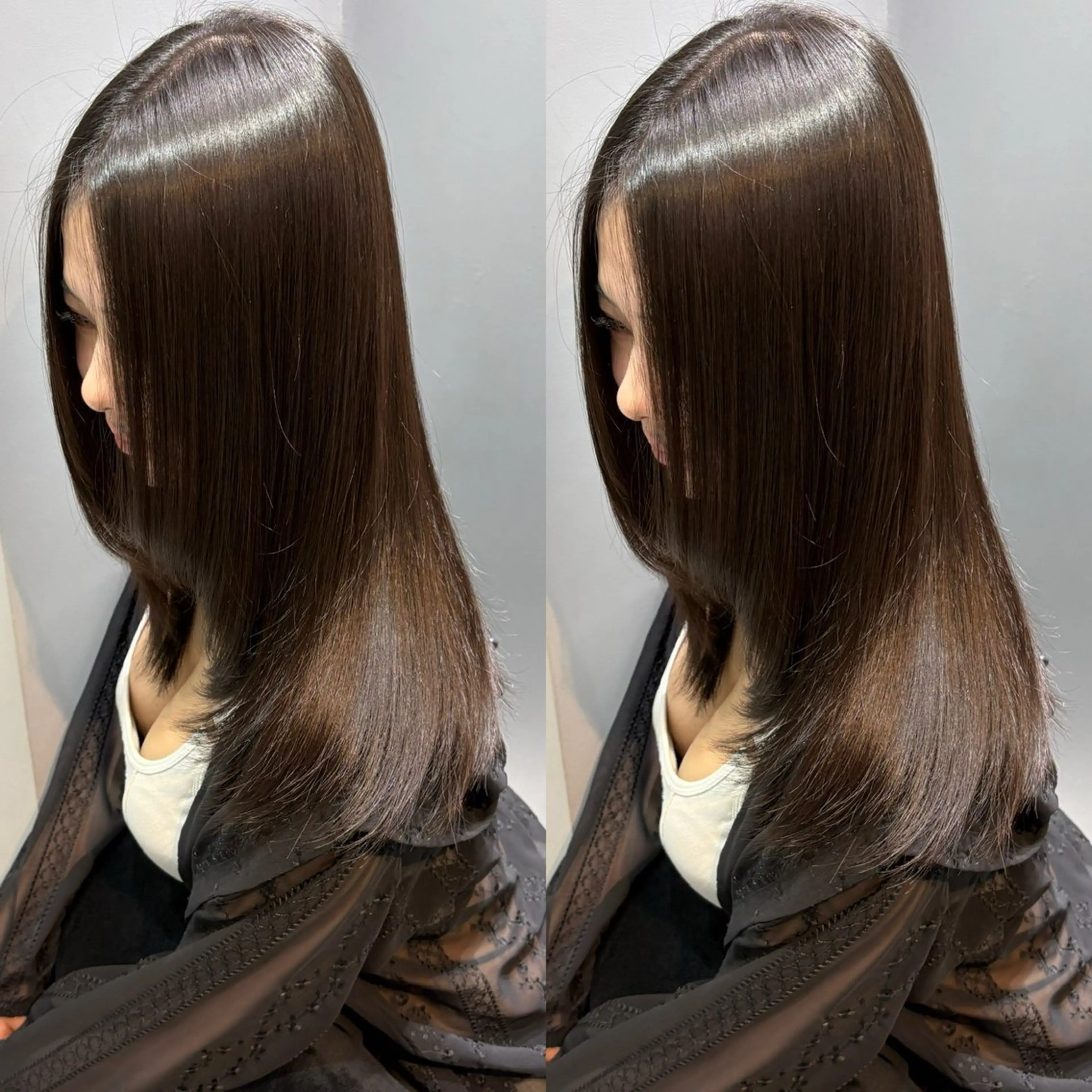 セミロング カラー パーマ カット ヘアカラー 縮毛矯正 トリートメント 新宿No.1艶髪矯正 美艶カラー/FUKAのヘアスタイル