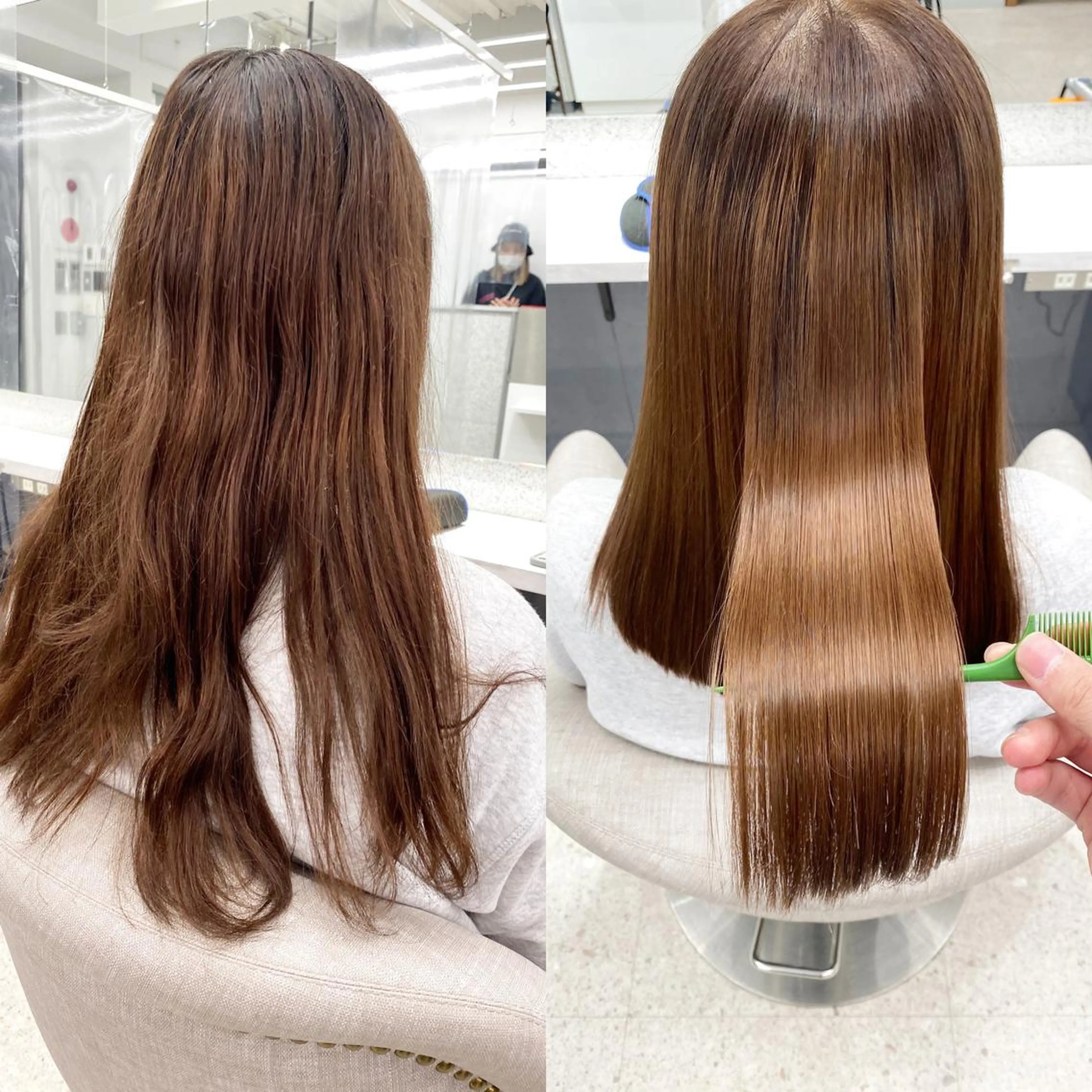 ロング カット ヘアカラー 縮毛矯正 トリートメント 京都レイヤーカット/ 縮毛矯正/羽柴りくのヘアスタイル