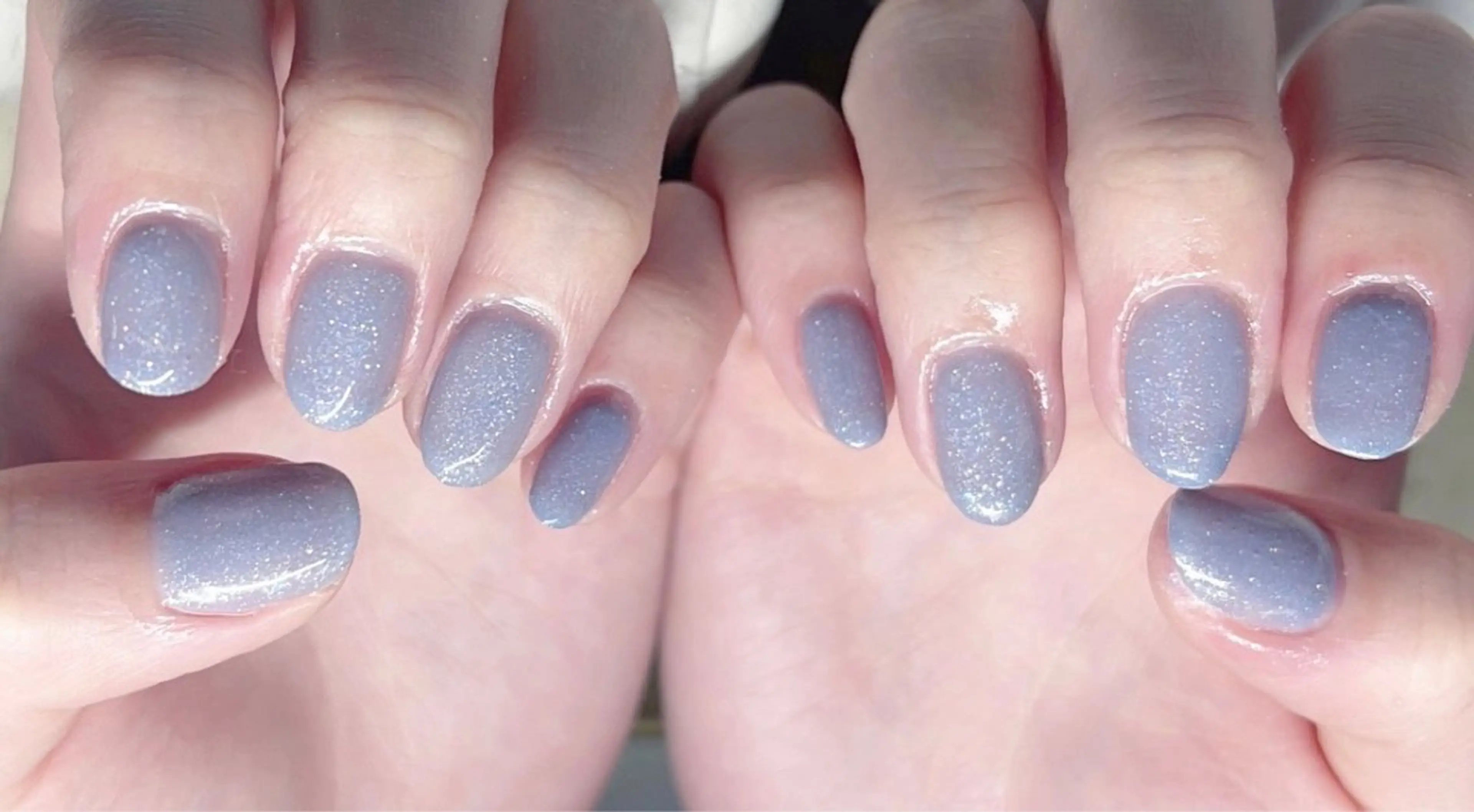 ネイル ラメ(グリッター) 水色 ハンドネイル Bestnail所属・Best Nail Yu🎀🫧のネイルデザイン