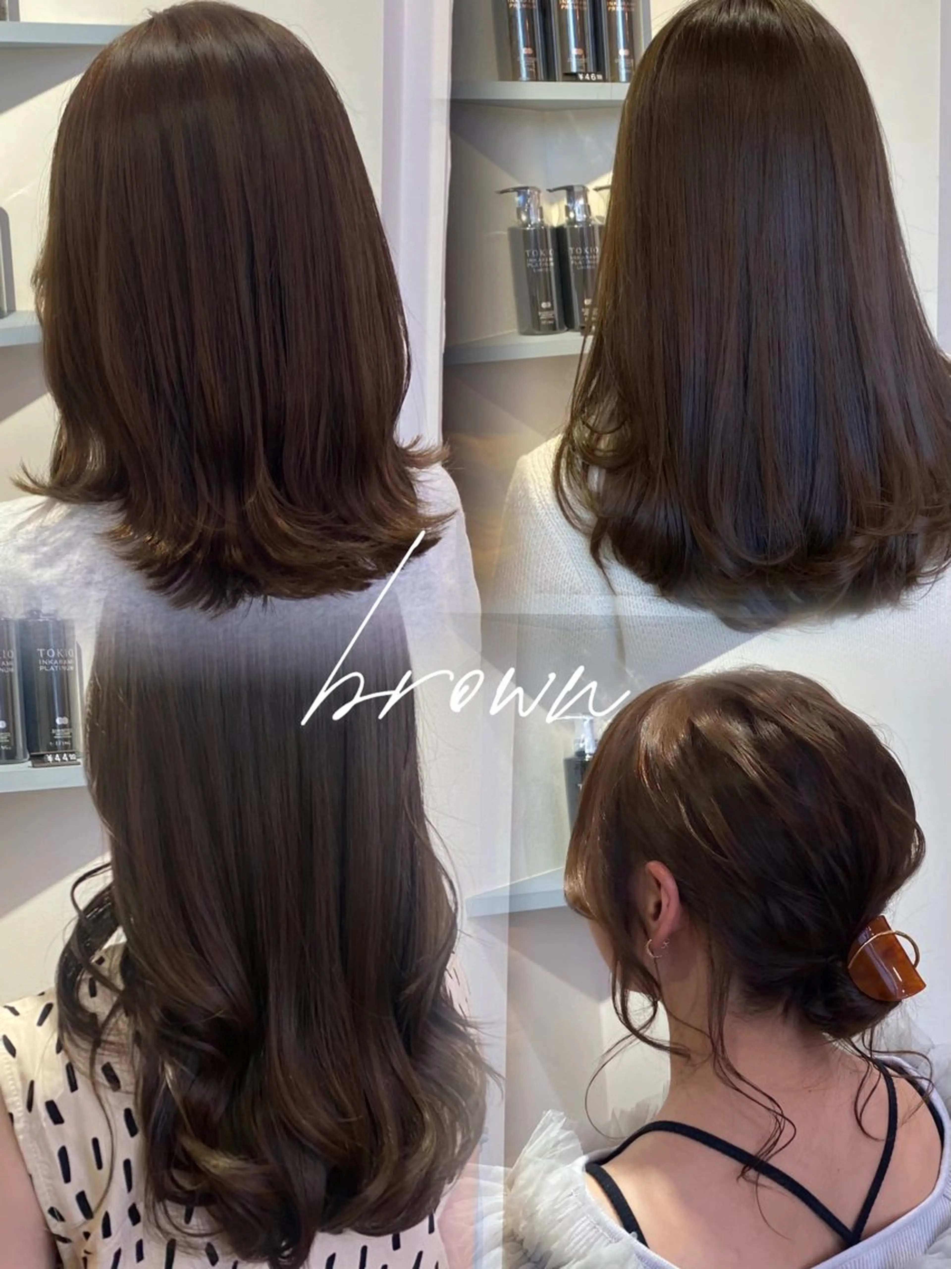 カラー ブラウンカラー eclart ayaのヘアスタイル