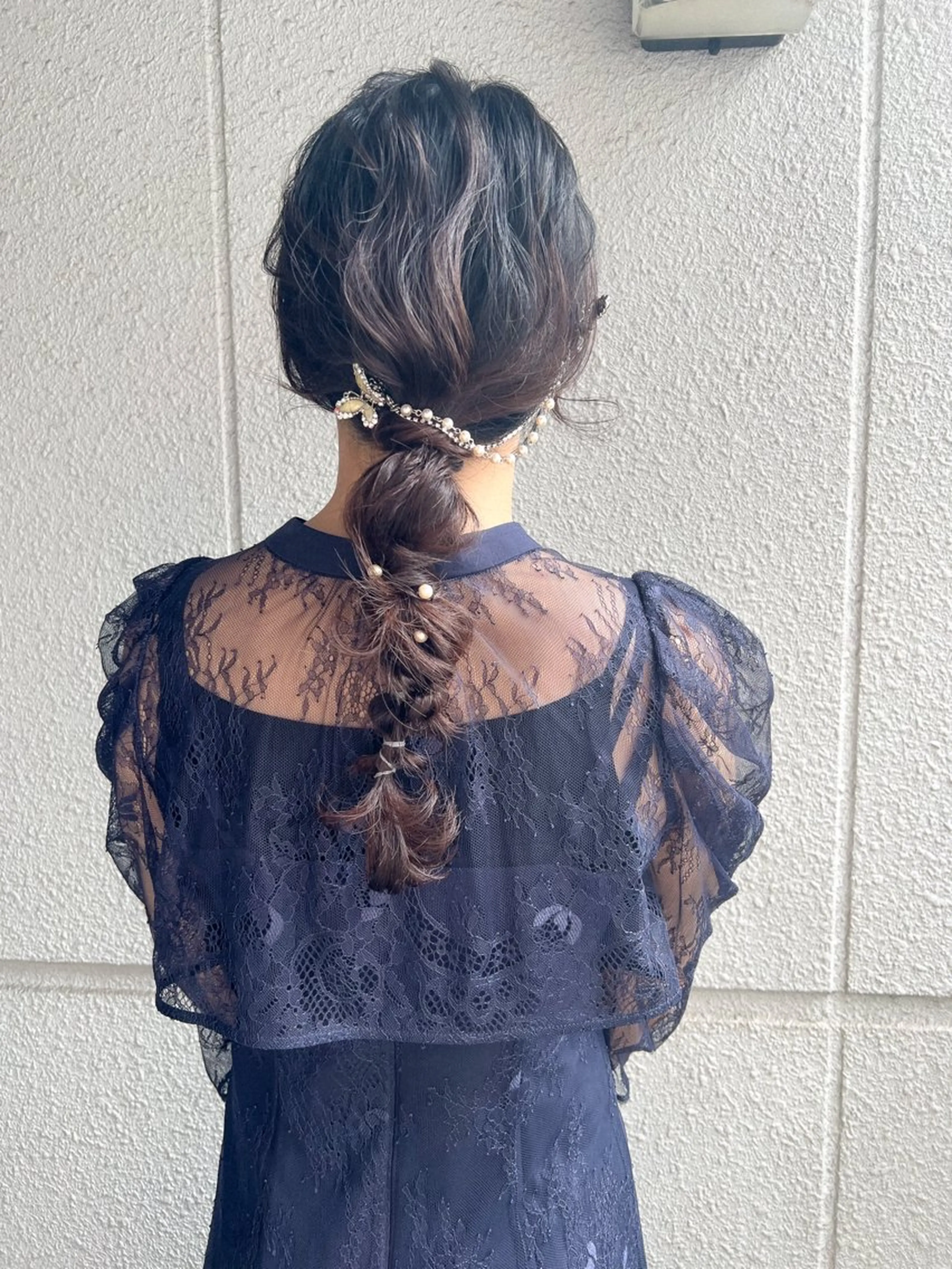 セミロング ヘアアレンジ ヘアセット カラーパティシエ facce🌼ikoのヘアスタイル