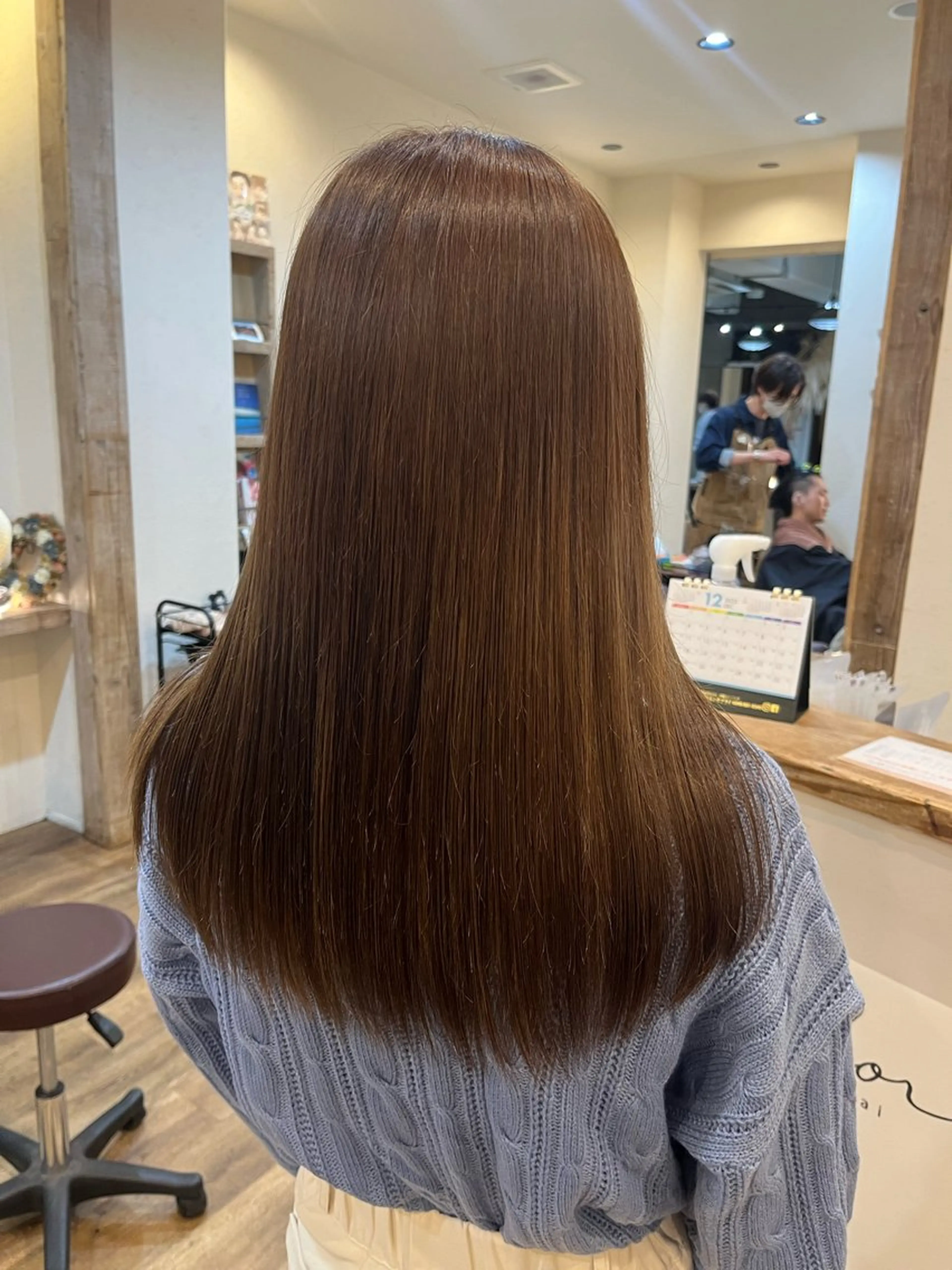 ロング カット 暖色＊ベージュ ＊くらたあやかのヘアスタイル