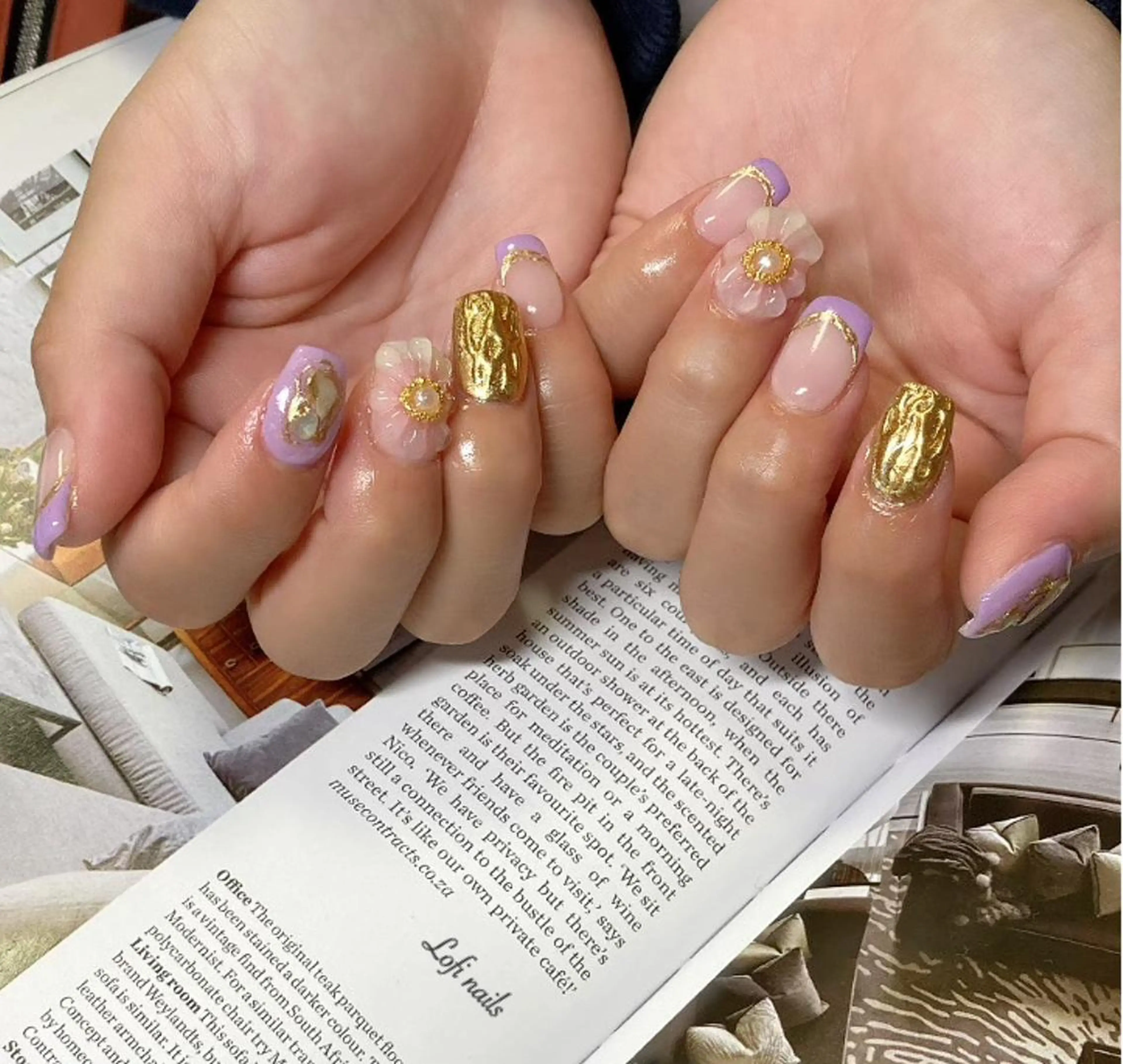 ミディアム ネイル Lofi nails ゆきこのネイルデザイン