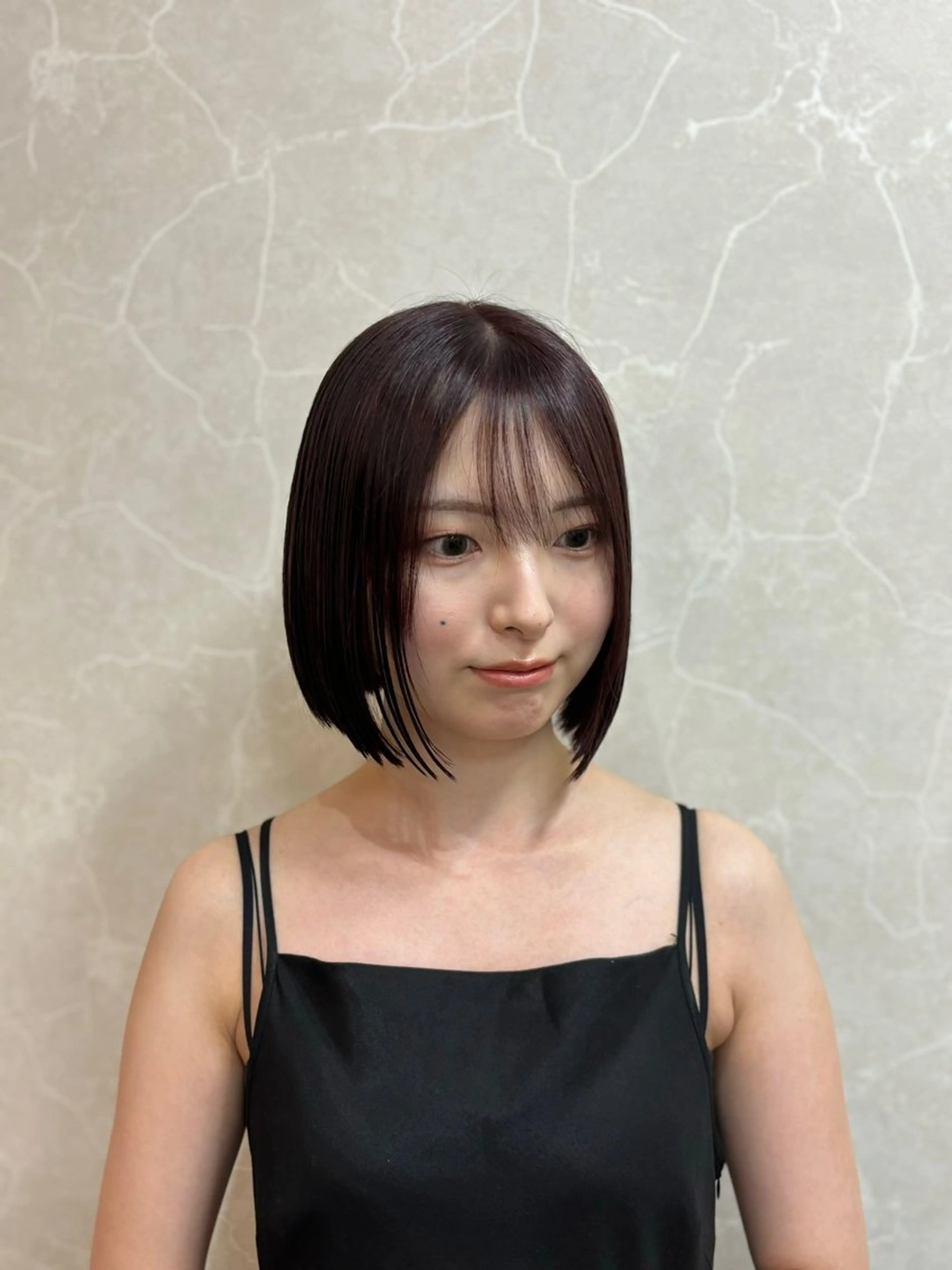 ショート 切りっぱなしボブ ボブ シースルーバング カットモデル募集中 murakamiのヘアスタイル