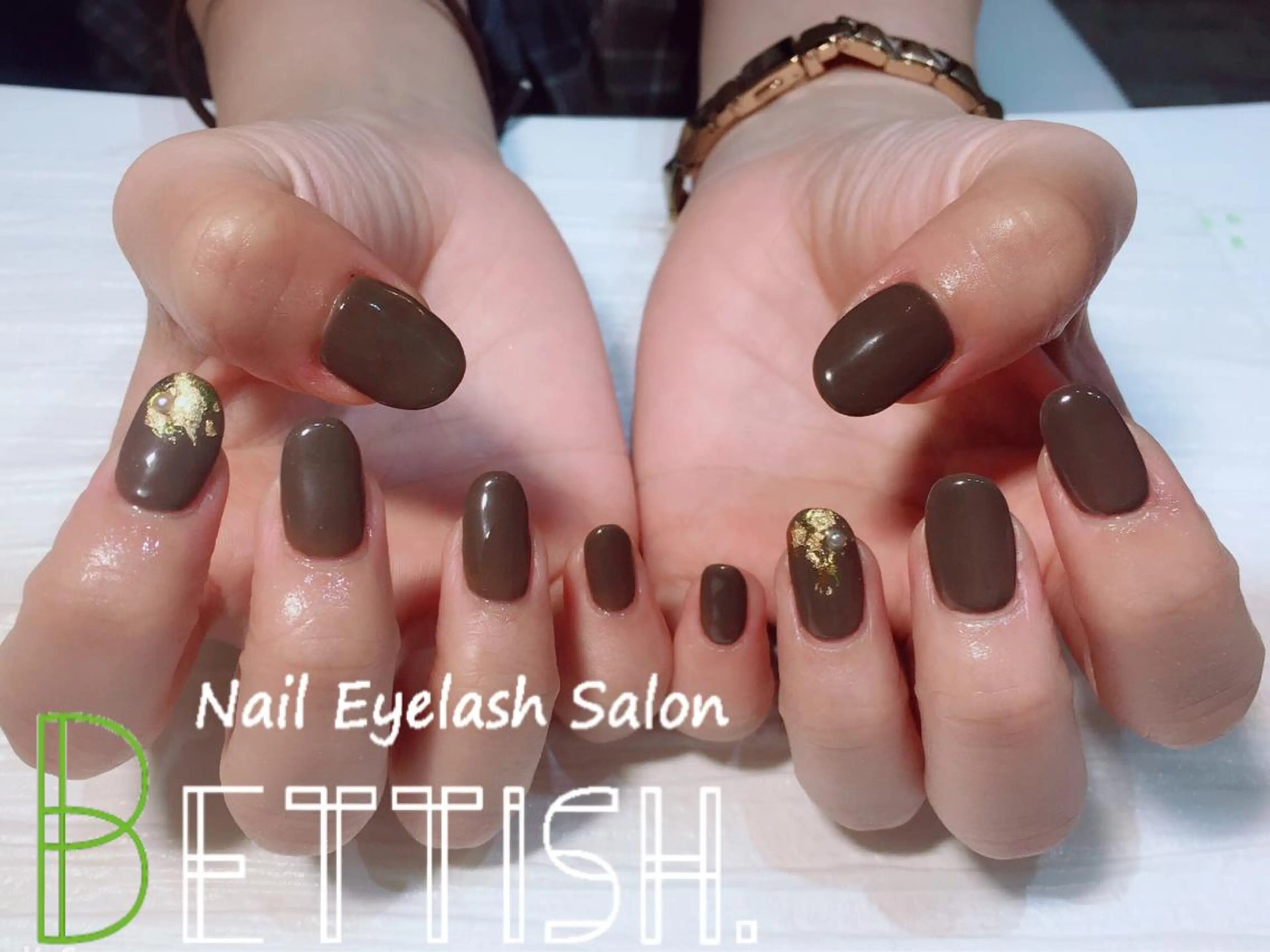 ネイル アートネイル ブラウン BETTISH. KUMIKO☺︎︎のネイルデザイン