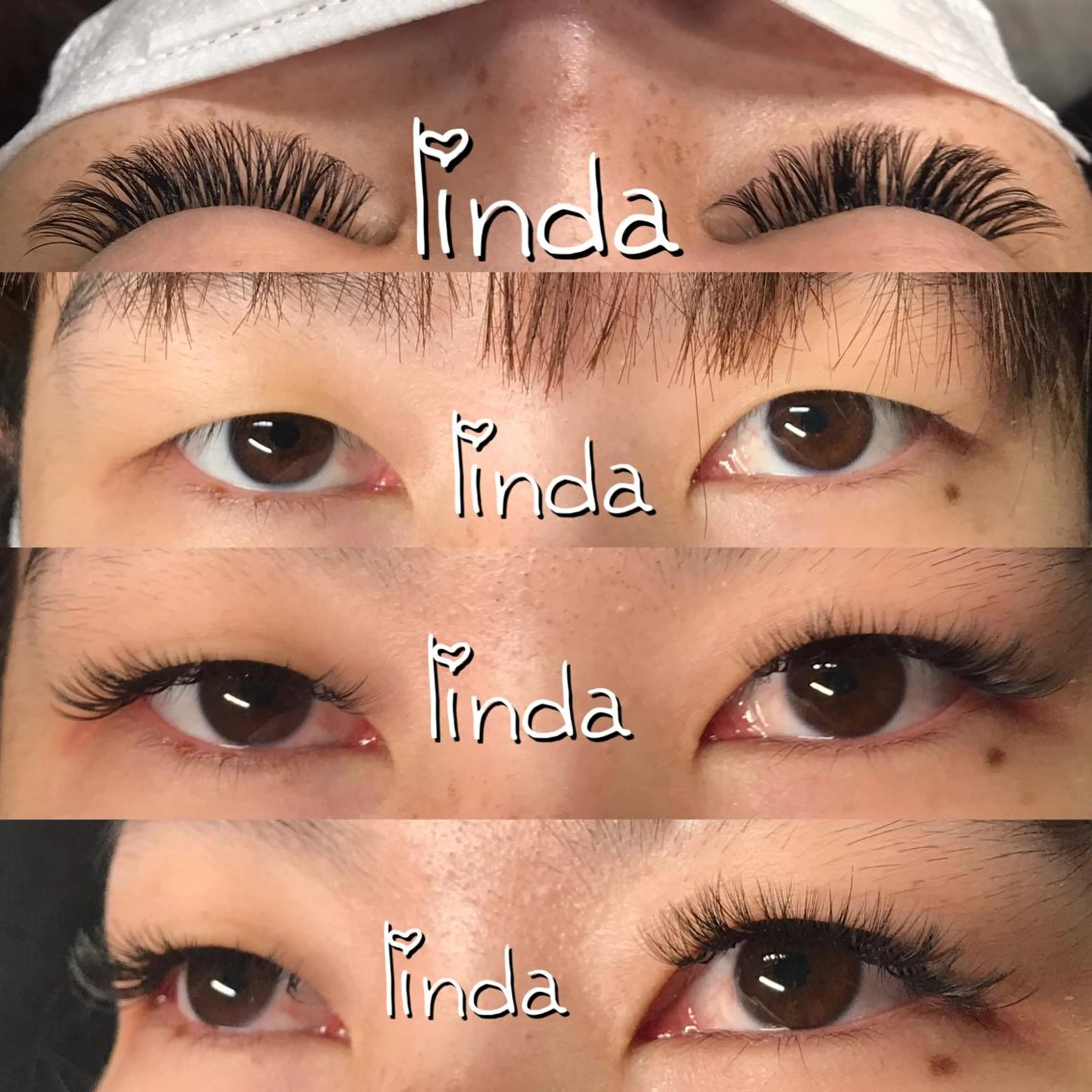 マツエク・マツパ 付け放題 ボリュームラッシュ linda lashesのマツエク・マツパデザイン