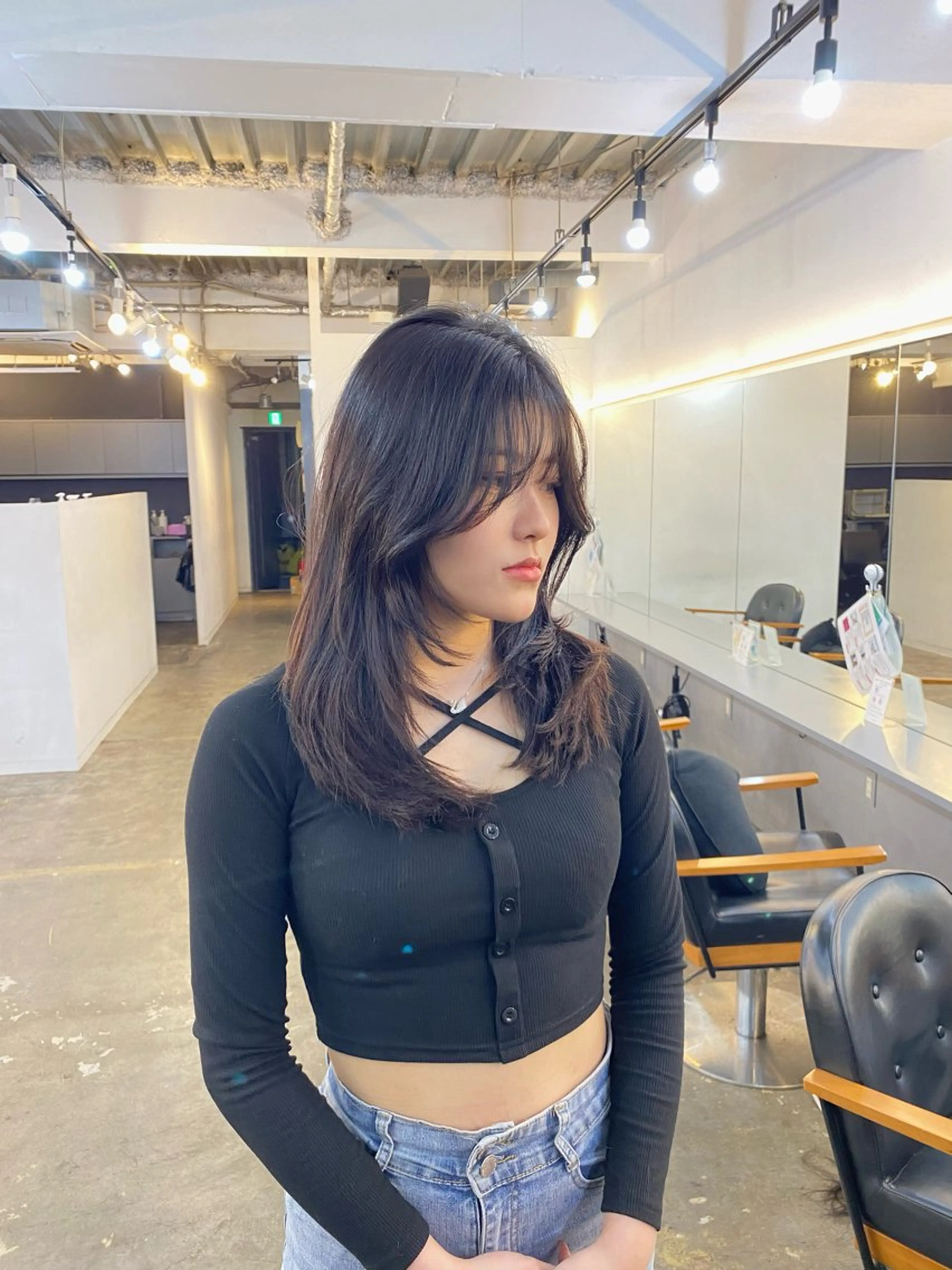 ミディアム カラー ✂韓国レイヤー 🦋みやび🪽のヘアスタイル