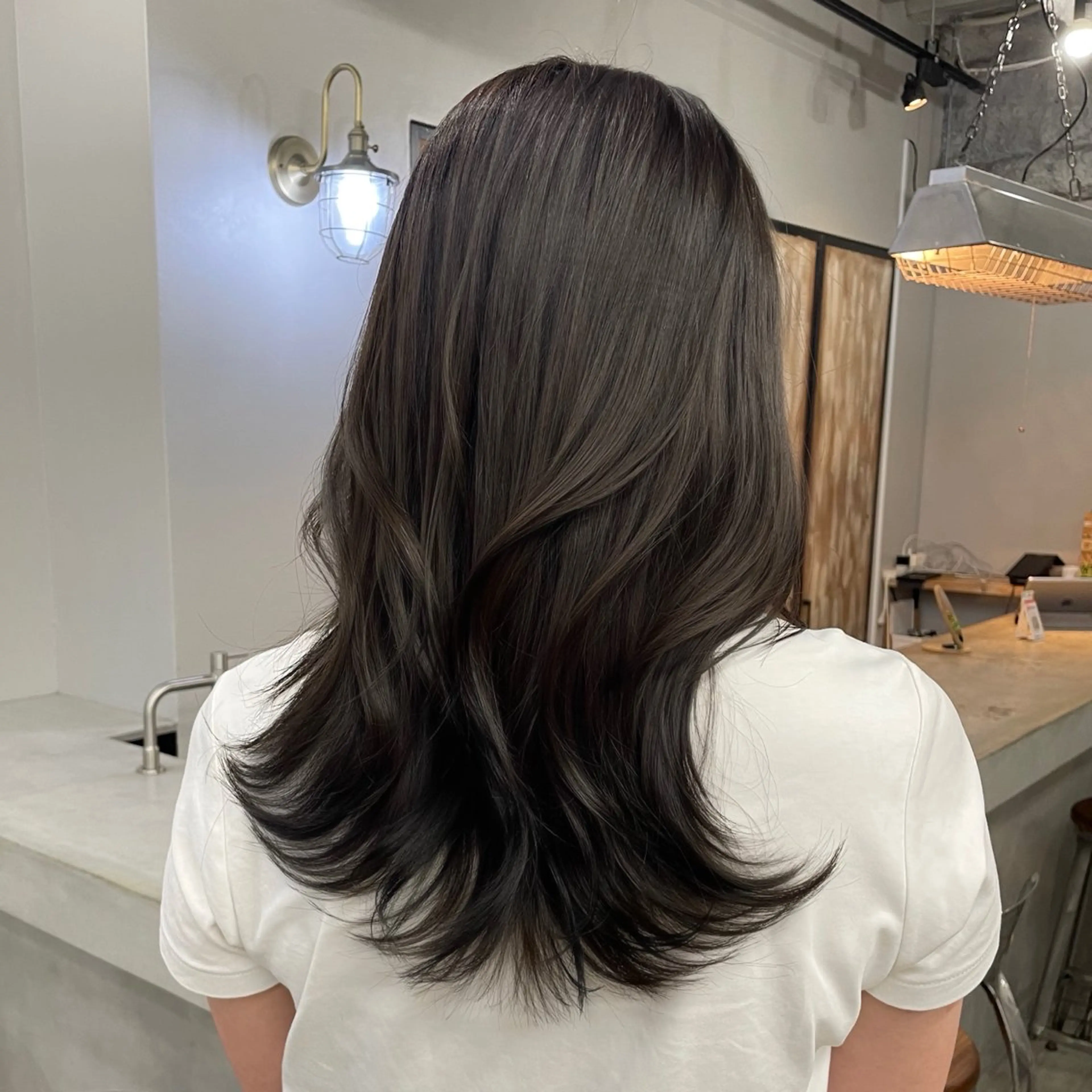 ロング カラー 新宿/韓国ヘア/ 髪質改善ストレートのヘアスタイル
