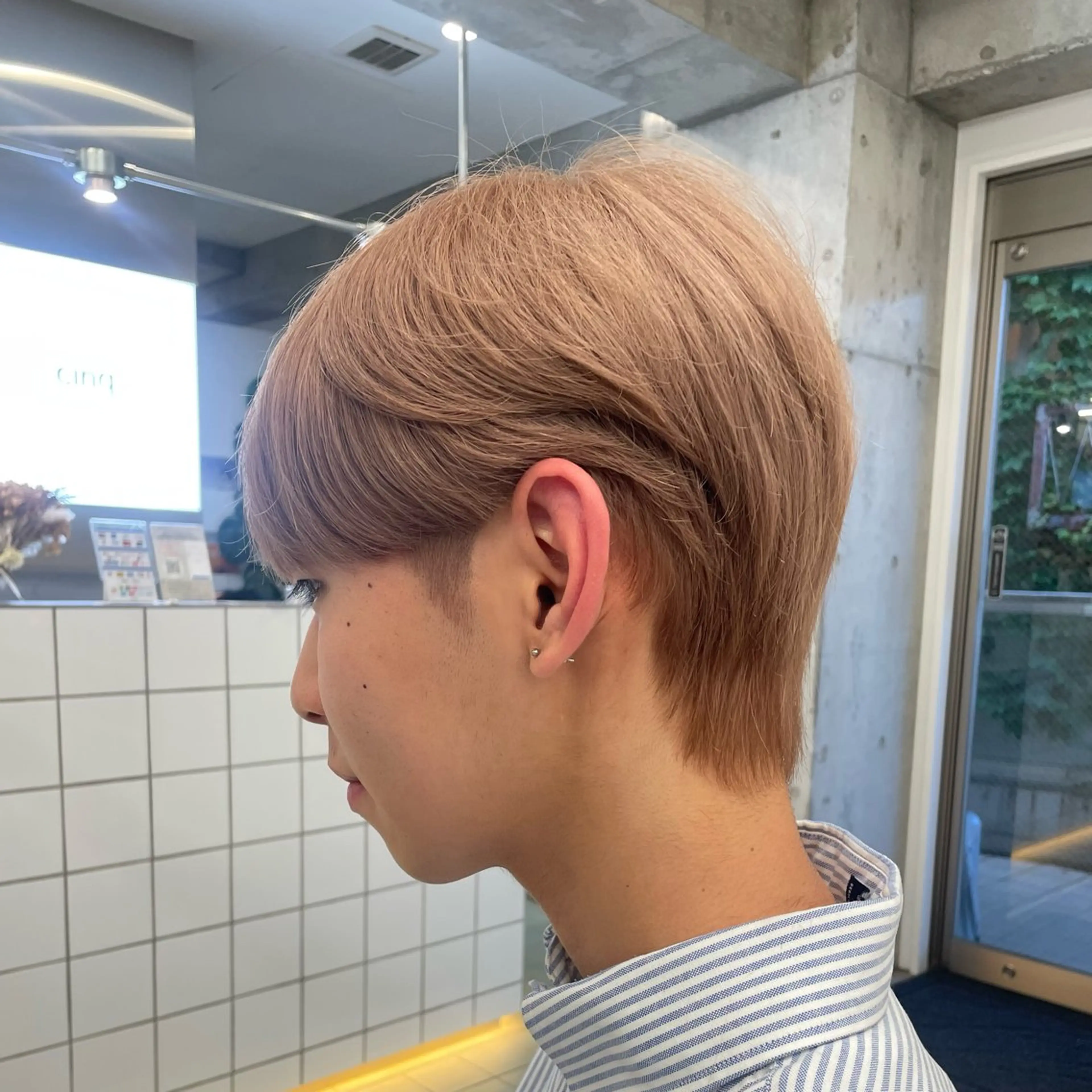 カラー メンズ ヘアカラー ミルクティーベージュ /sara💛のヘアスタイル