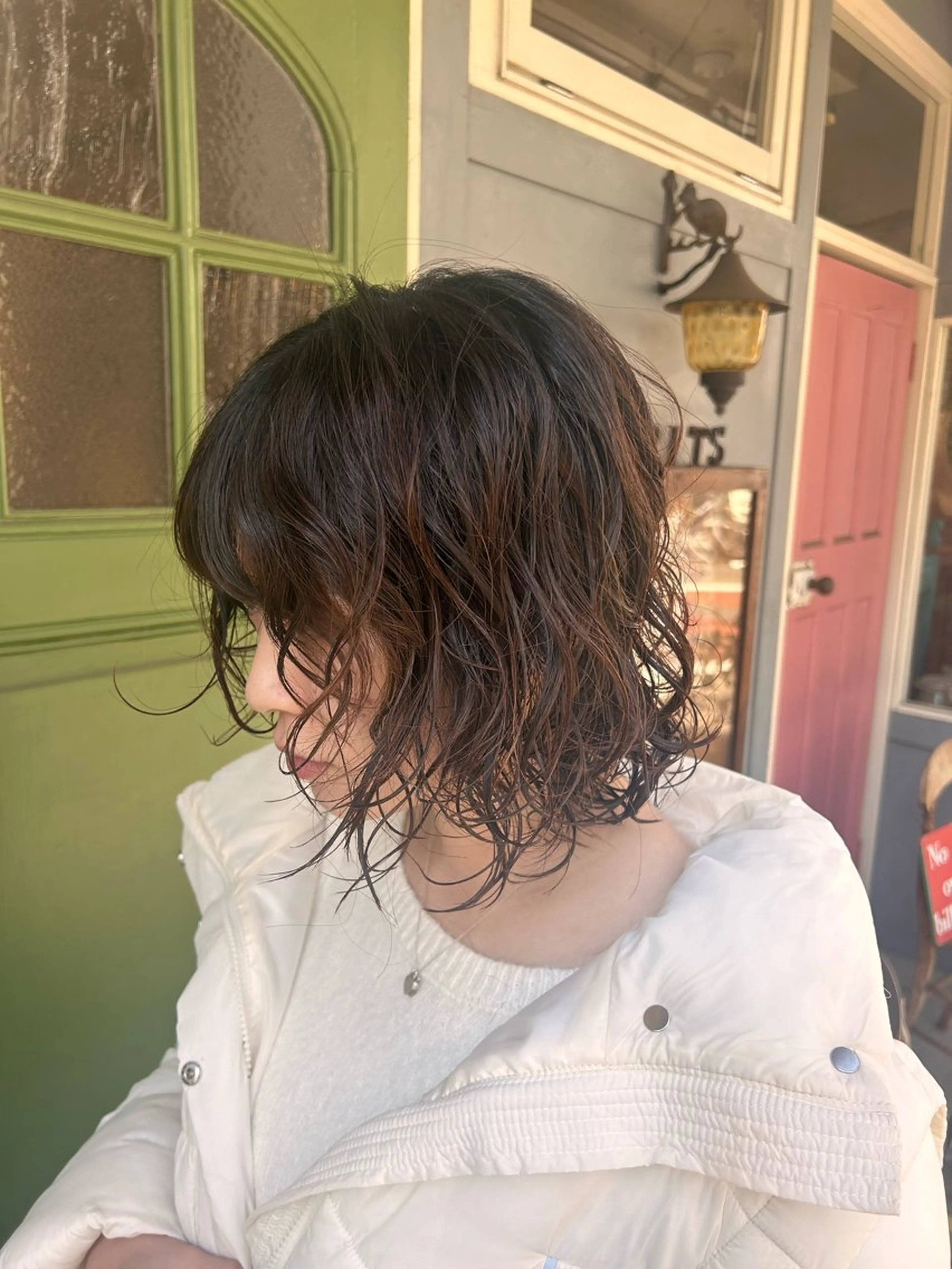 ショート パーマ カット パーマ トリートメント 清水千優/パーマ/透 明感カラー/メンズのヘアスタイル