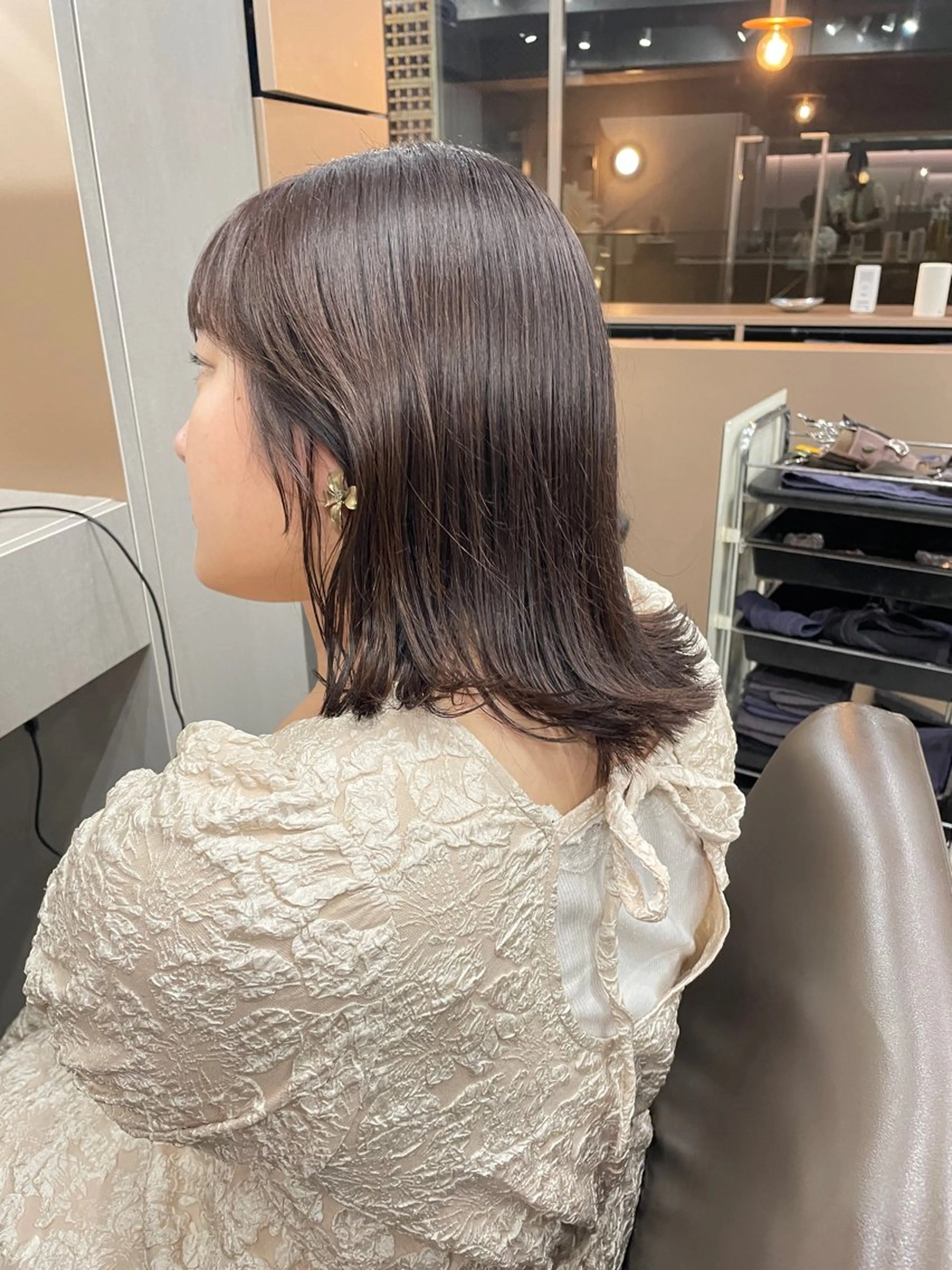 ミディアム カラー カット ヘアカラー トリートメント 表参道/髪質改善・ 透明感 colorのヘアスタイル