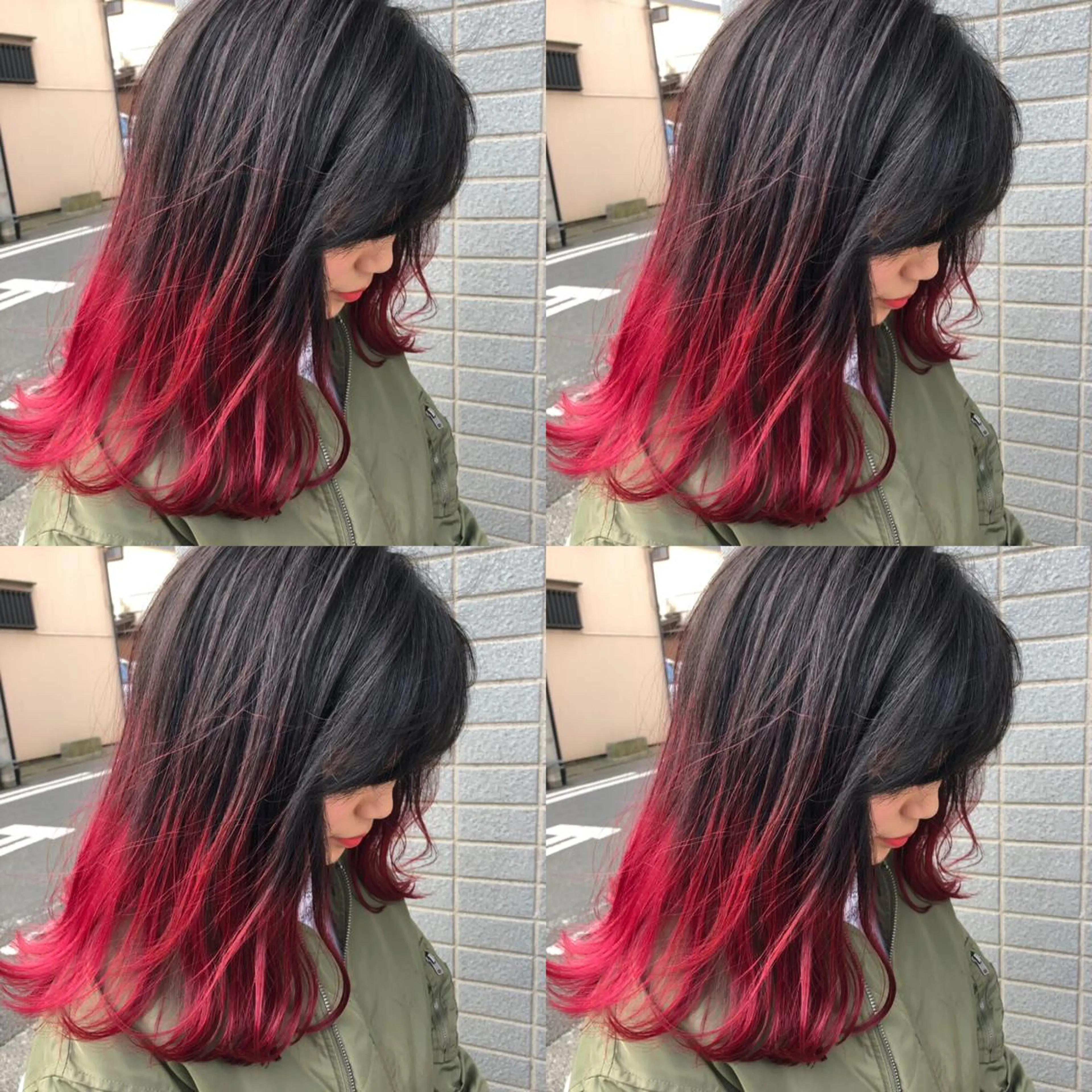 ロング カラー グラデーションカラー 似合わせ レイヤー須川のヘアスタイル