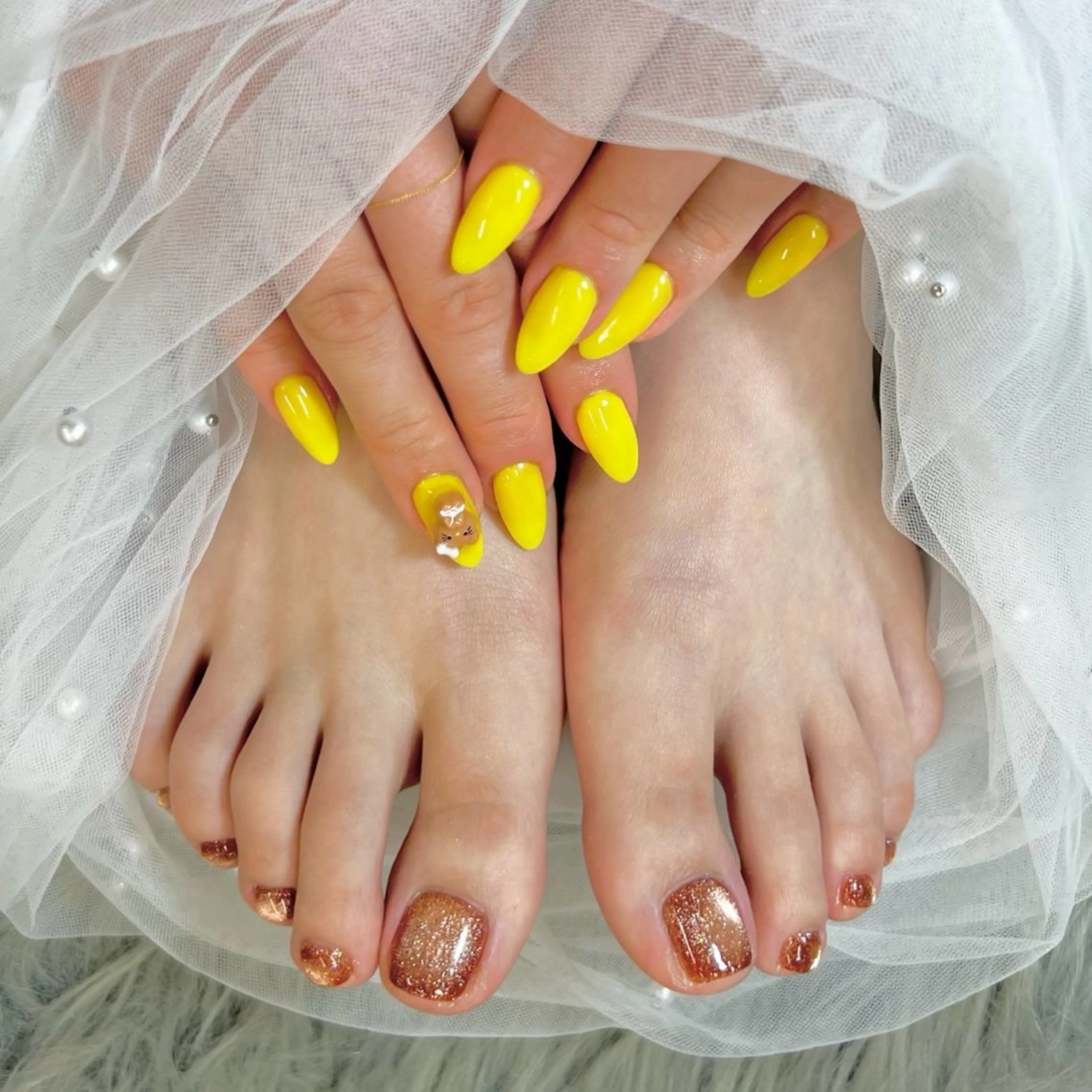 [初回オフ無料]FOOT＆HAND セット！ワンカラーorラメグラデーションの写真