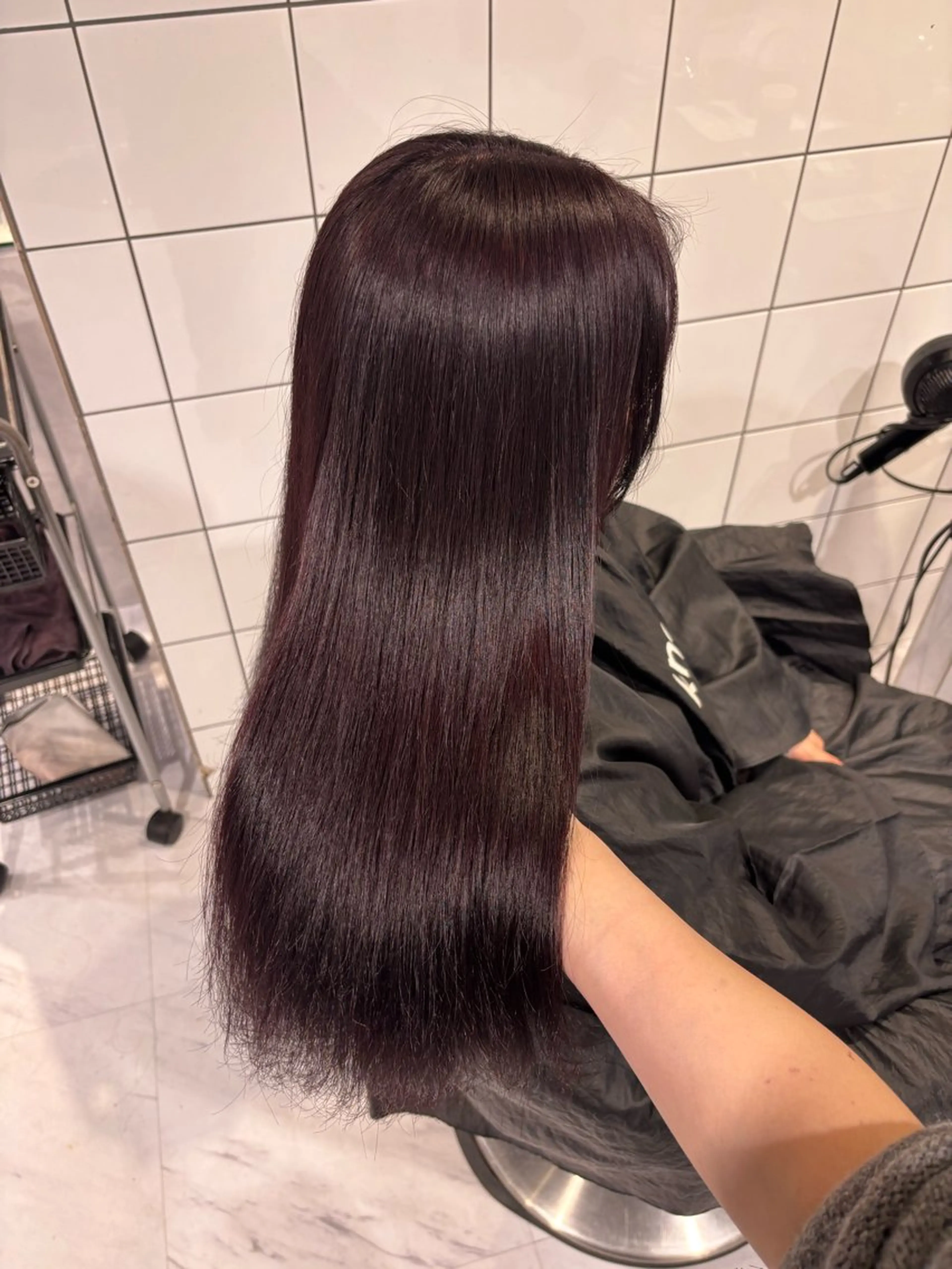 ロング カラー ヘアカラー トリートメント ヘッドスパ ヘアセット 表参道♡暗髪^ྀི 艶カラー♡アユミのヘアスタイル