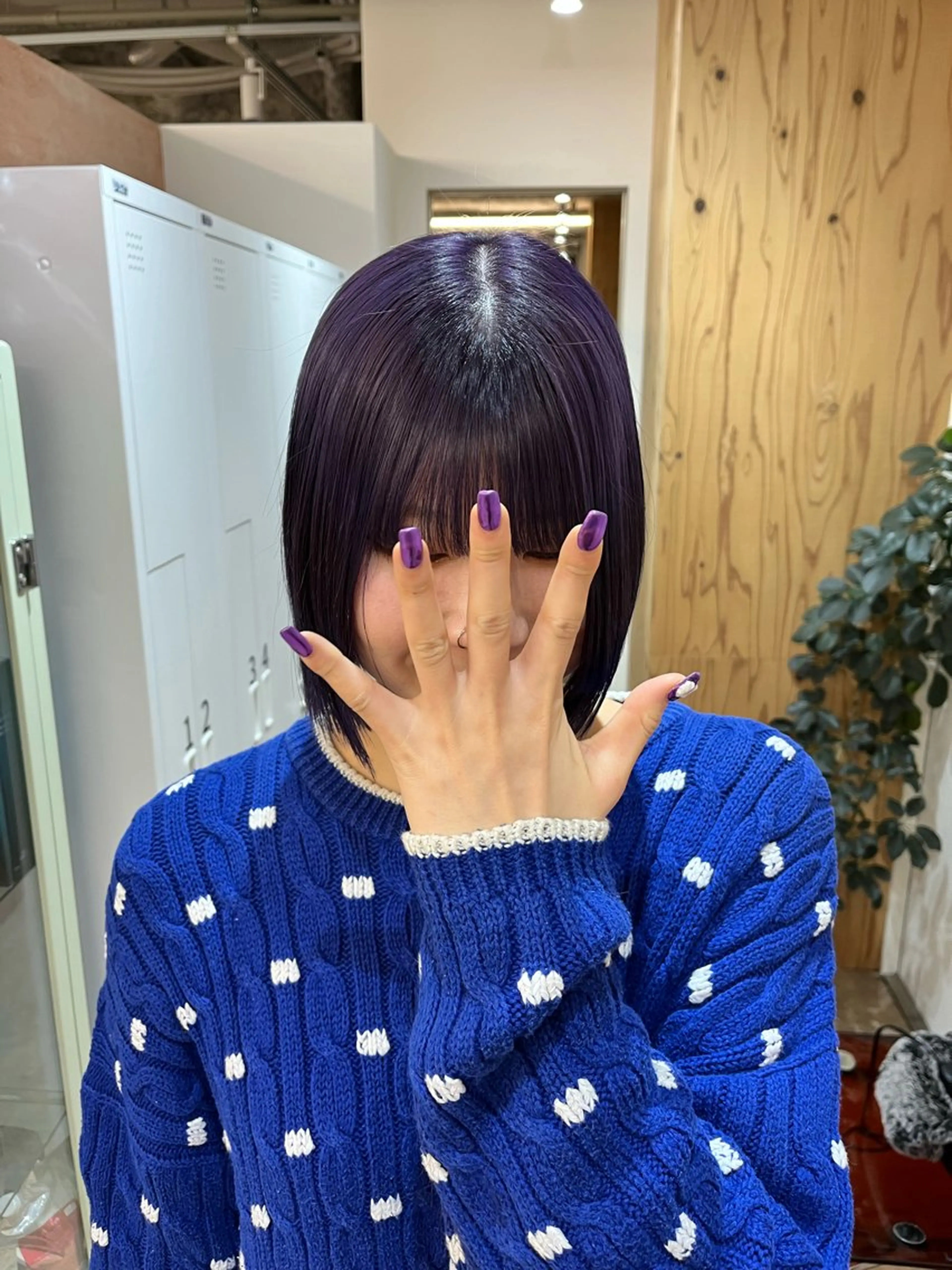 ショート カラー パープルカラー ボブ sem所属・似合わせ/ニュアンス 髪質改善🤍ariのヘアスタイル