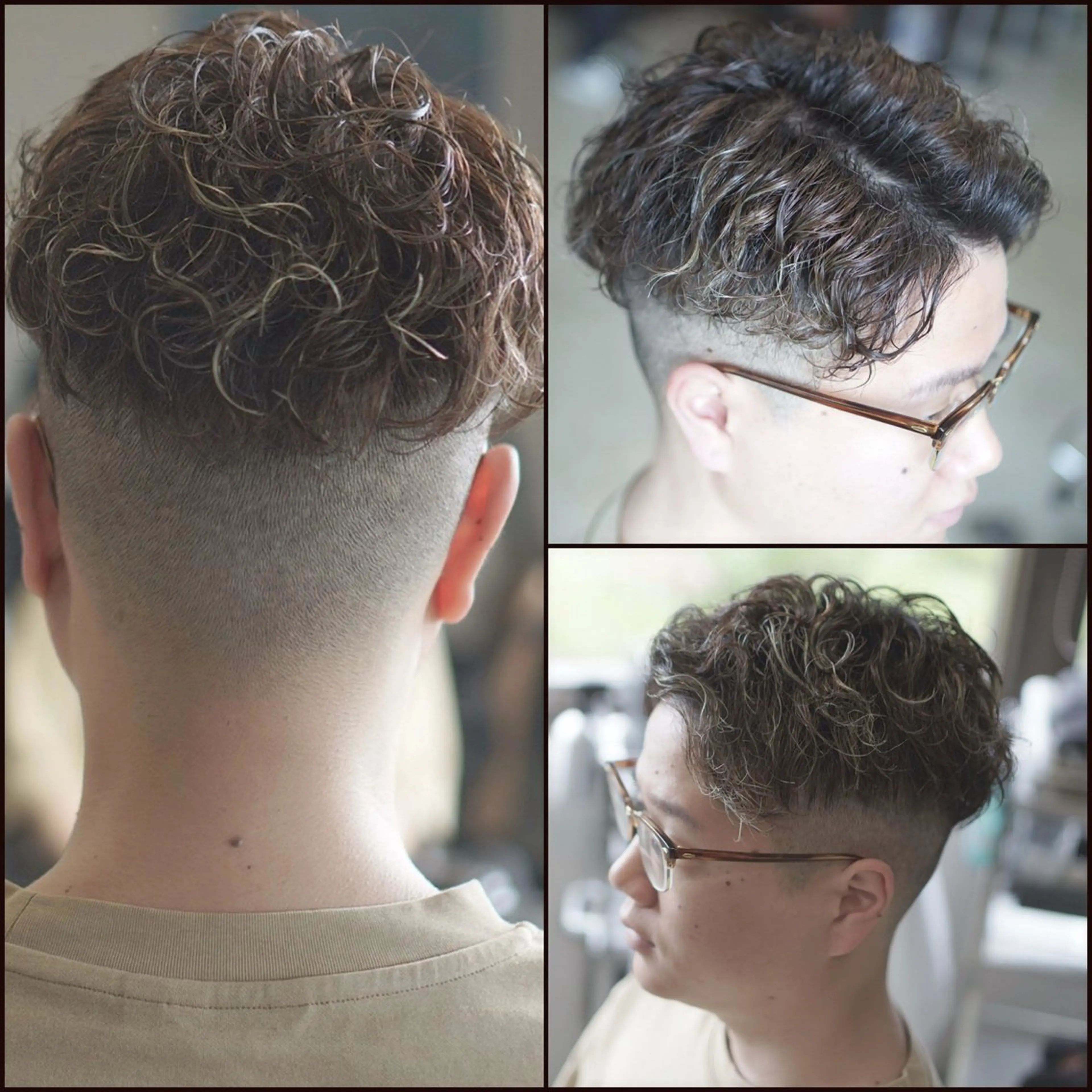 ショート カラー パーマ メンズ 中島 剛のヘアスタイル