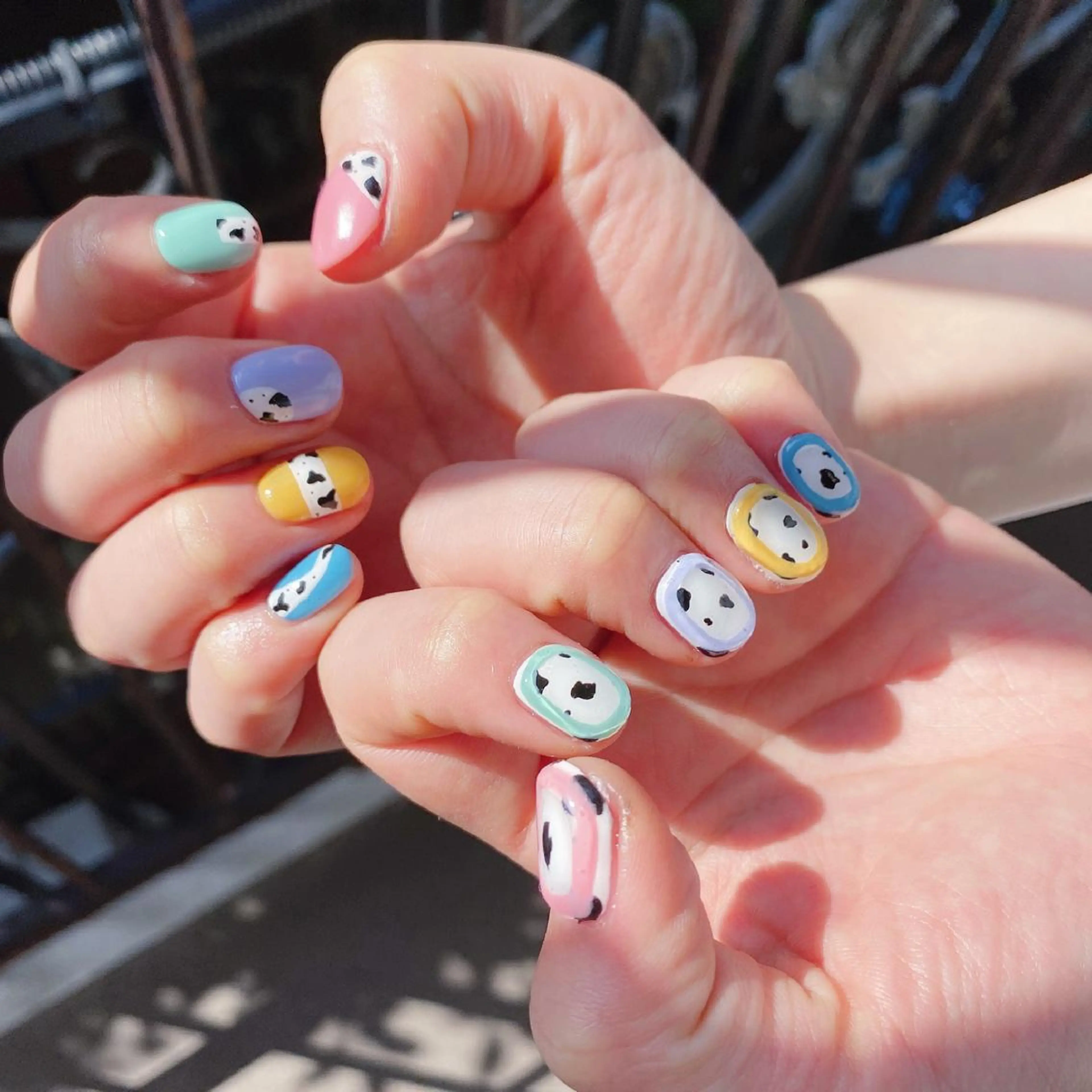 ネイル アートネイル オーロラネイル 持ち込み ニュアンスネイル ワンカラーネイル To Me Nail所属・🩵 mei🩵のネイルデザイン