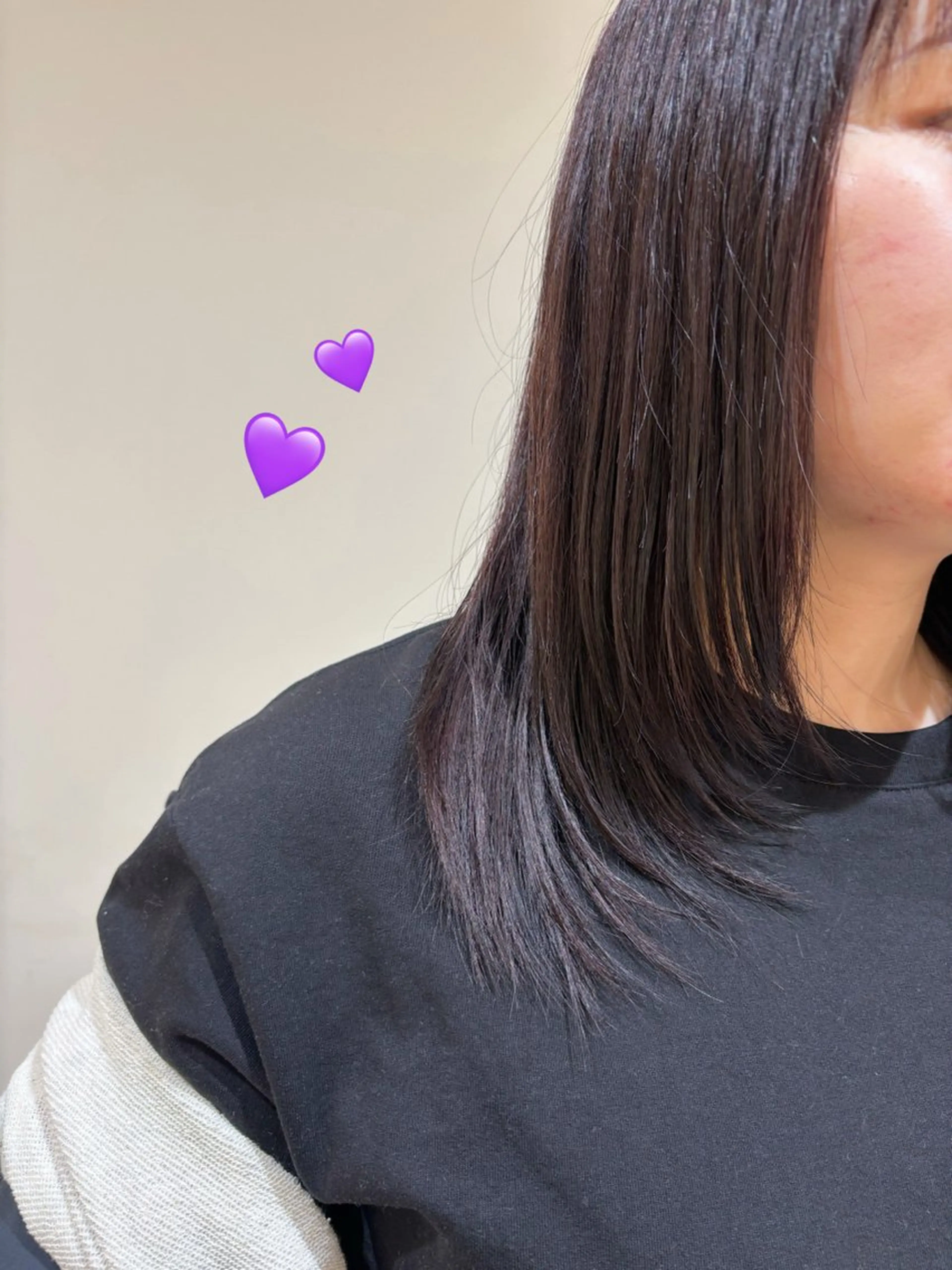 セミロング カラー ヘアカラー ハイトーンカラー☁️ 西條 楓花のヘアスタイル