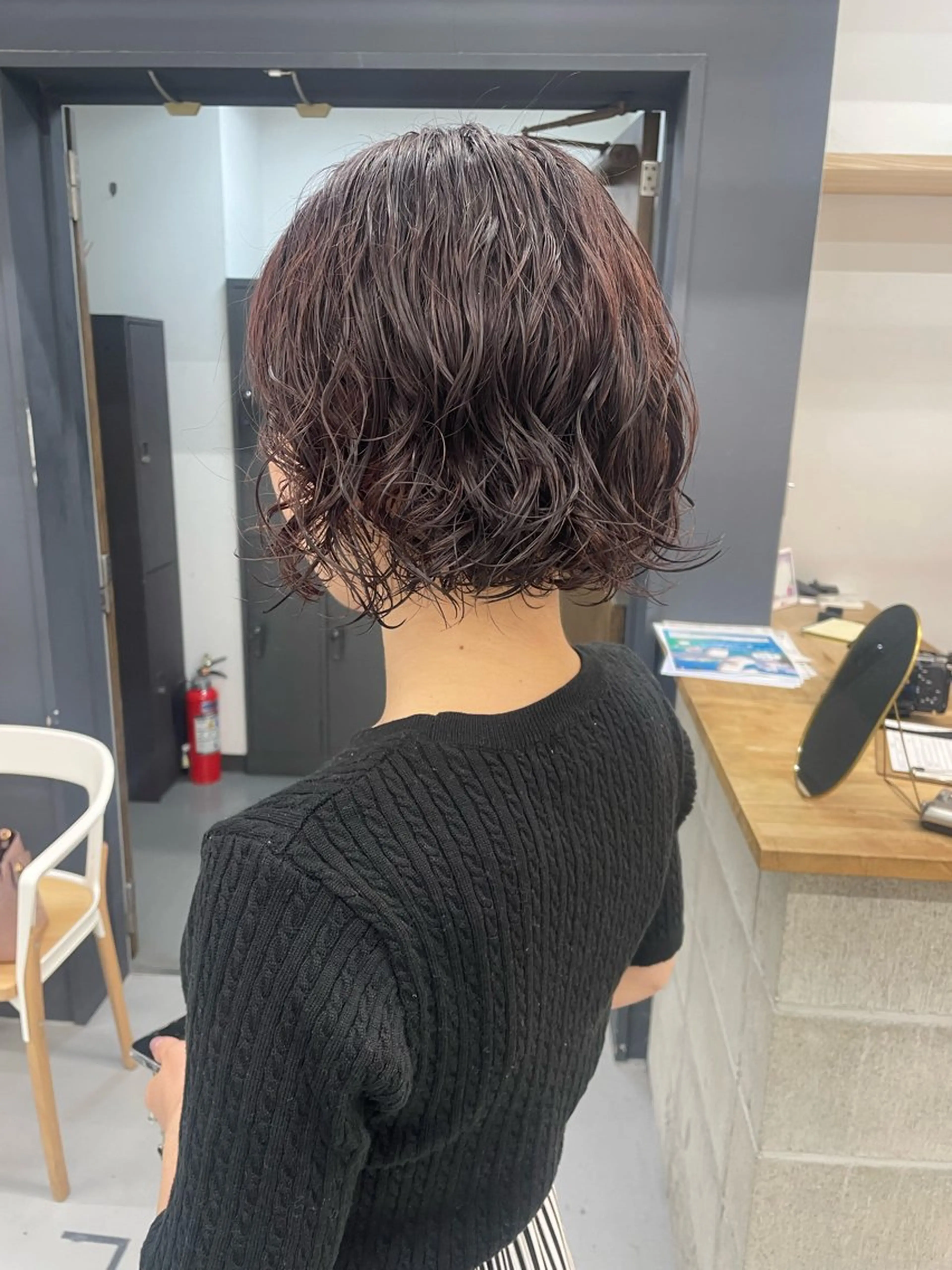 ショート パーマ パーマ カットモデル/ ハイトーン/ゆうあのヘアスタイル