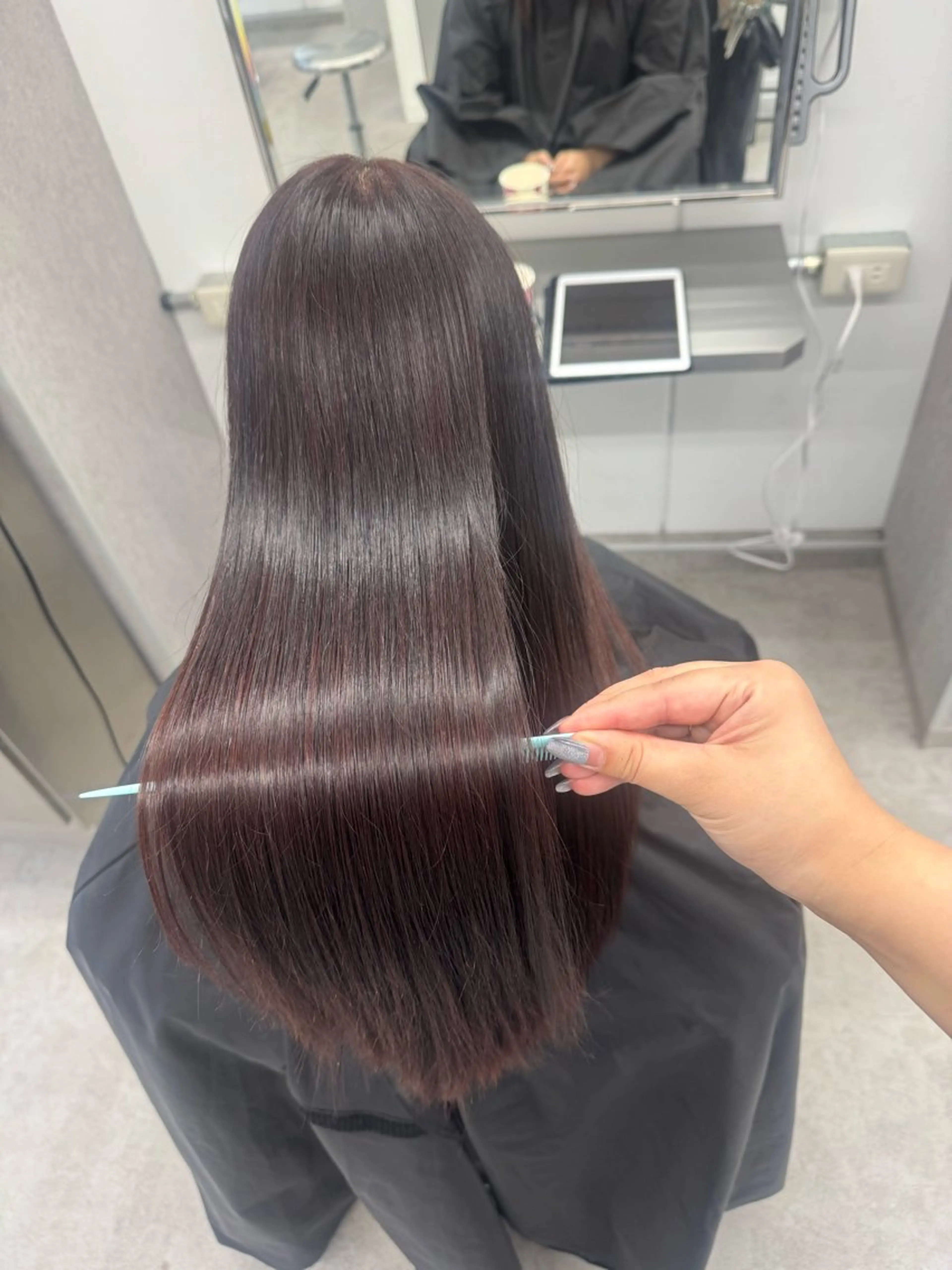 ロング カラー パーマ カット ヘアカラー 縮毛矯正 🕯コバ/レイヤー/ 透明感/縮毛🕯のヘアスタイル