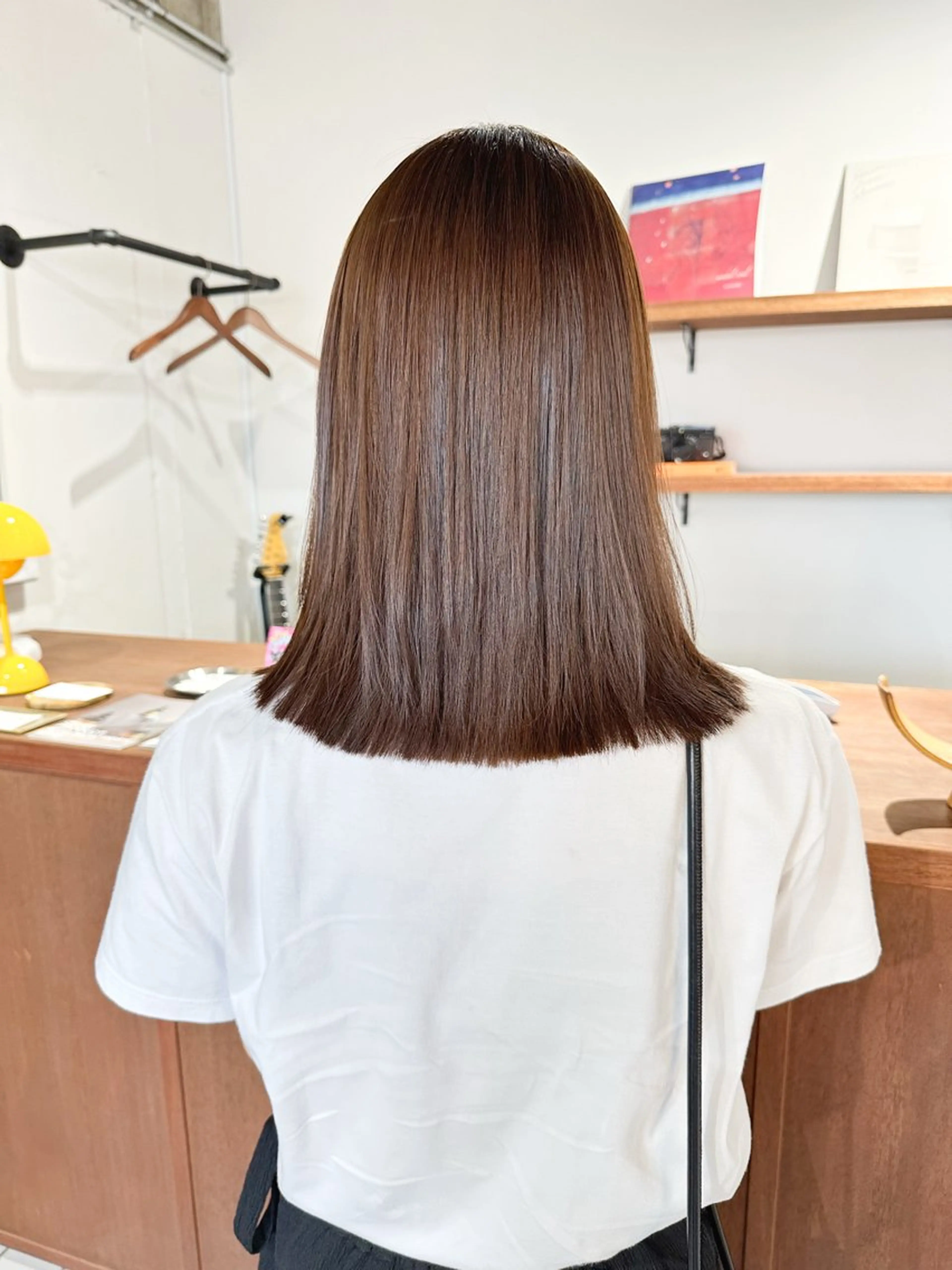 ミディアム ボブ カット ヘアカラー トリートメント her所属・kaito /都立大学herのヘアスタイル