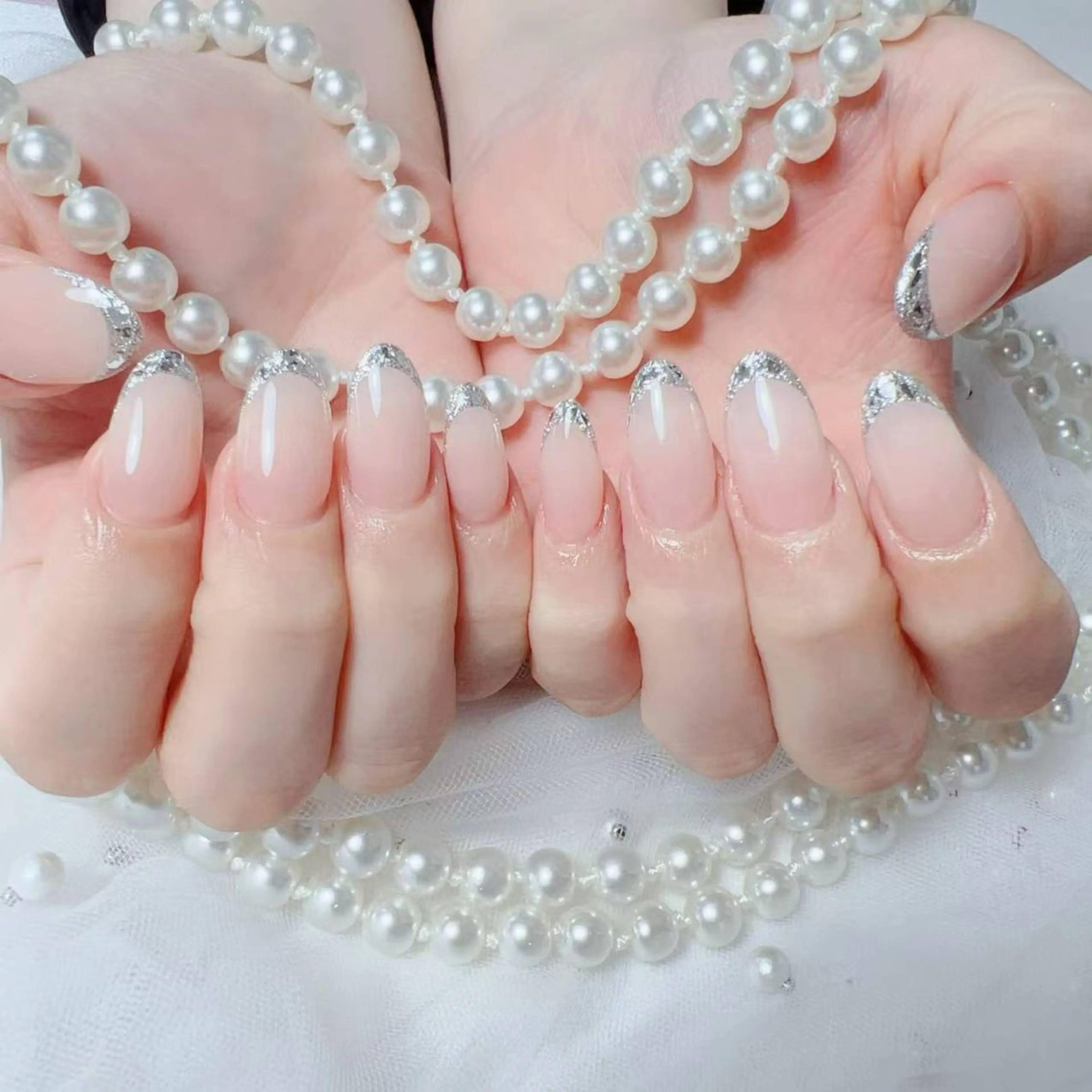 【自爪】【上品なデザイン】※ガラスフレンチ 6980円の写真