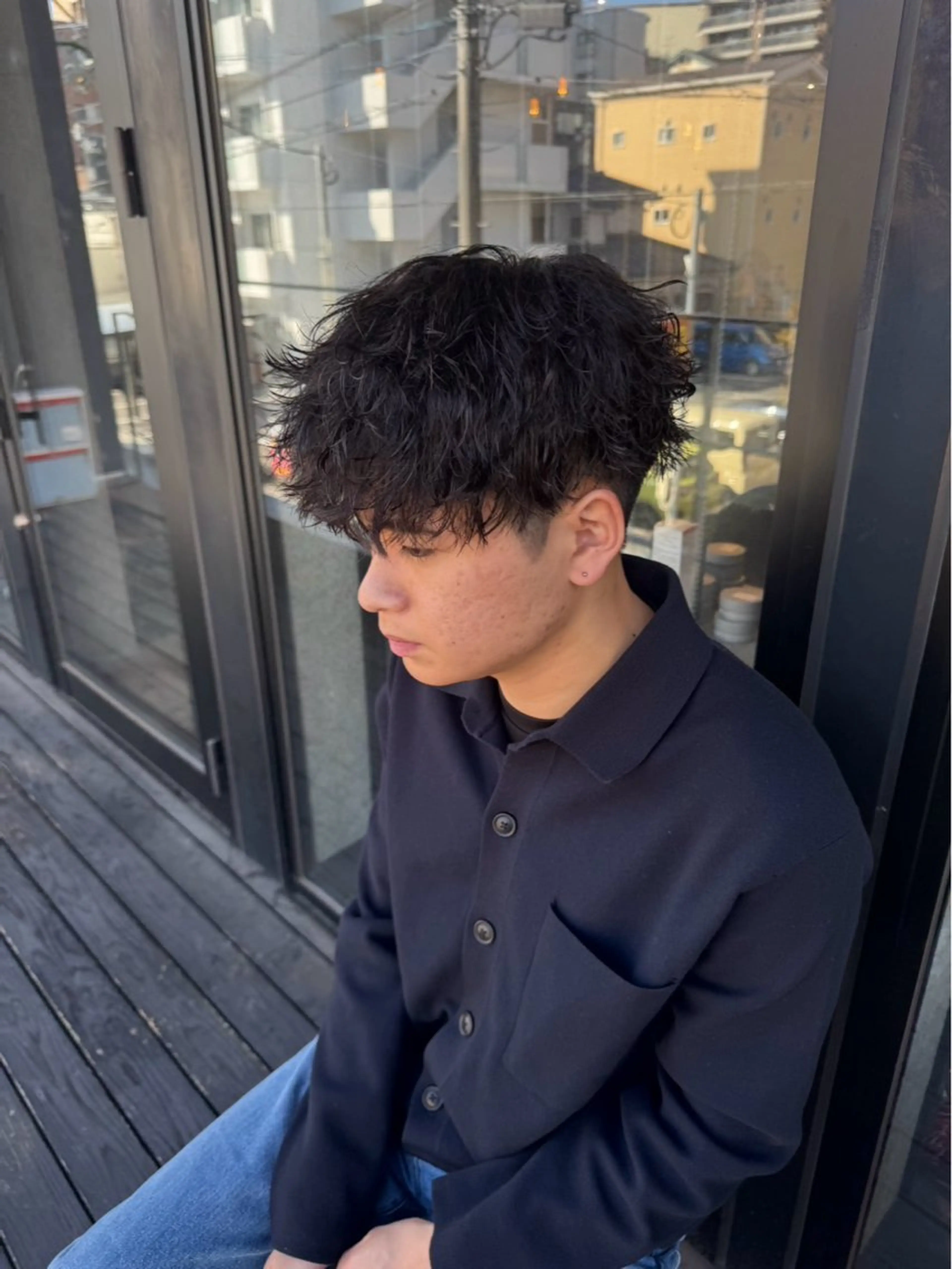 ミディアム パーマ メンズ Lit.by.fifth所属・litbyfifth 末吉海里のヘアスタイル