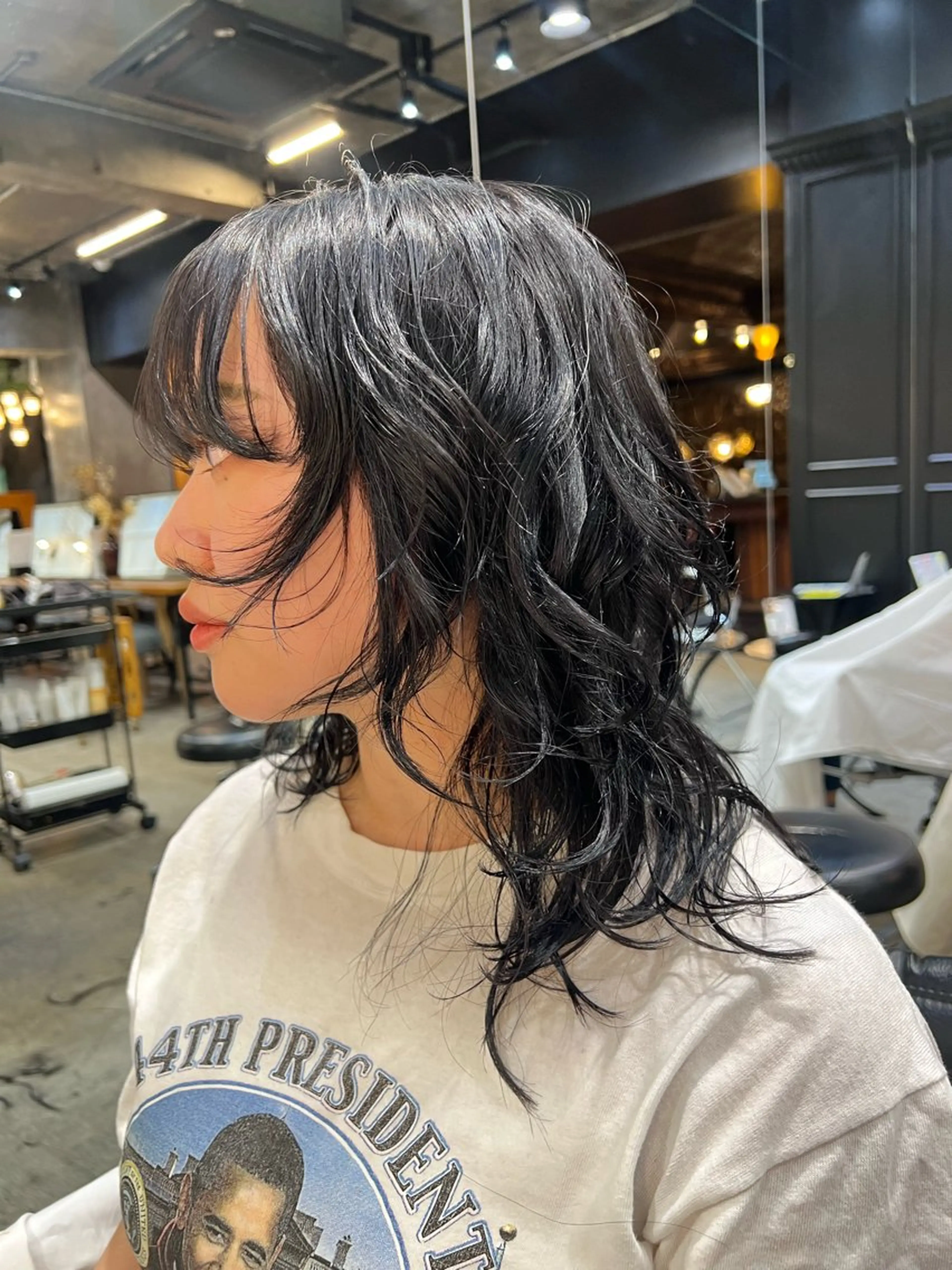 ミディアム カラー haco＋所属・圧倒的デザイン力 店長🎨RENAのヘアスタイル