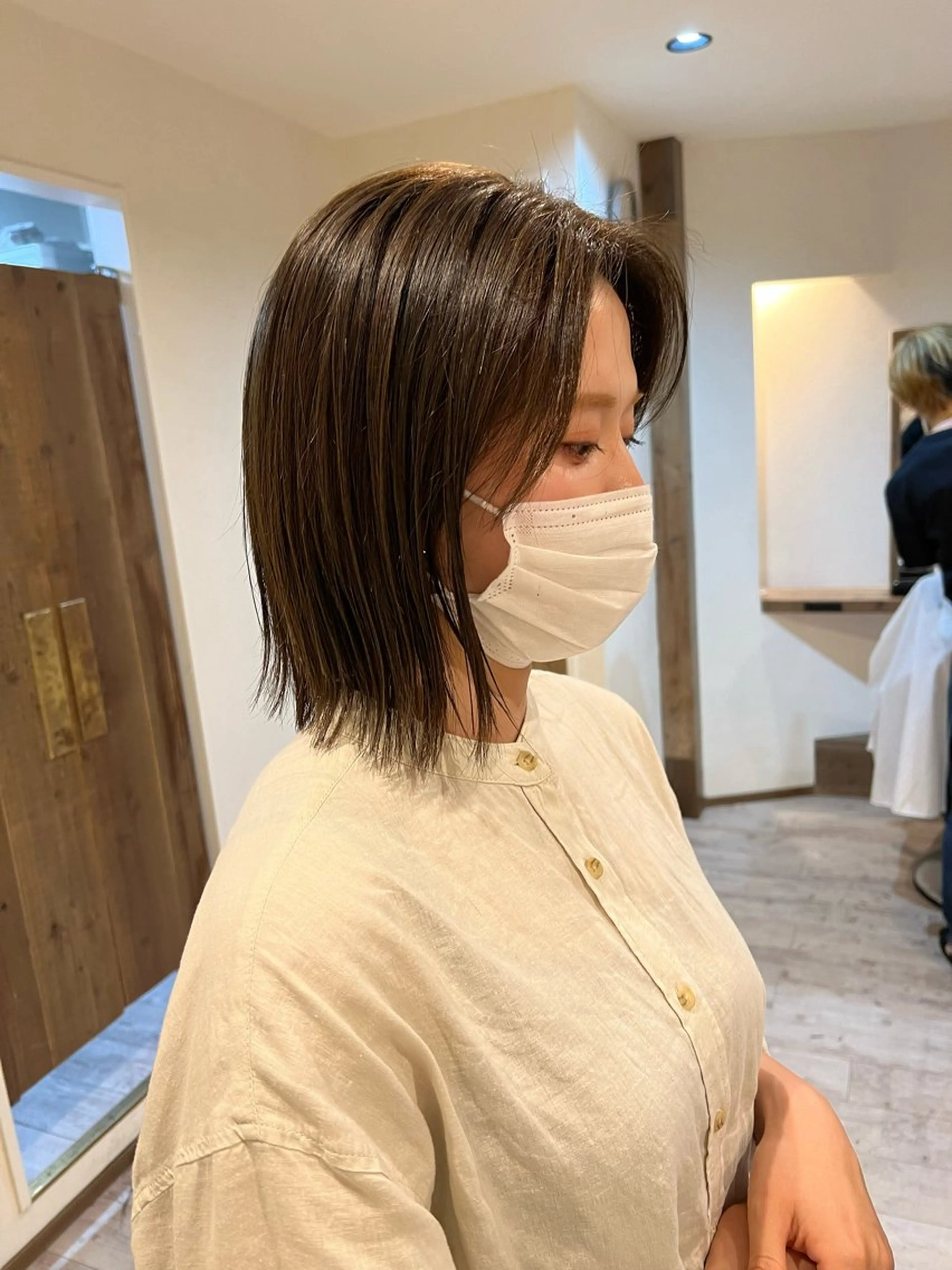 ショート カラー 透明感カラー グレージュ カット ヘアカラー トリートメント 工藤 梨花のヘアスタイル