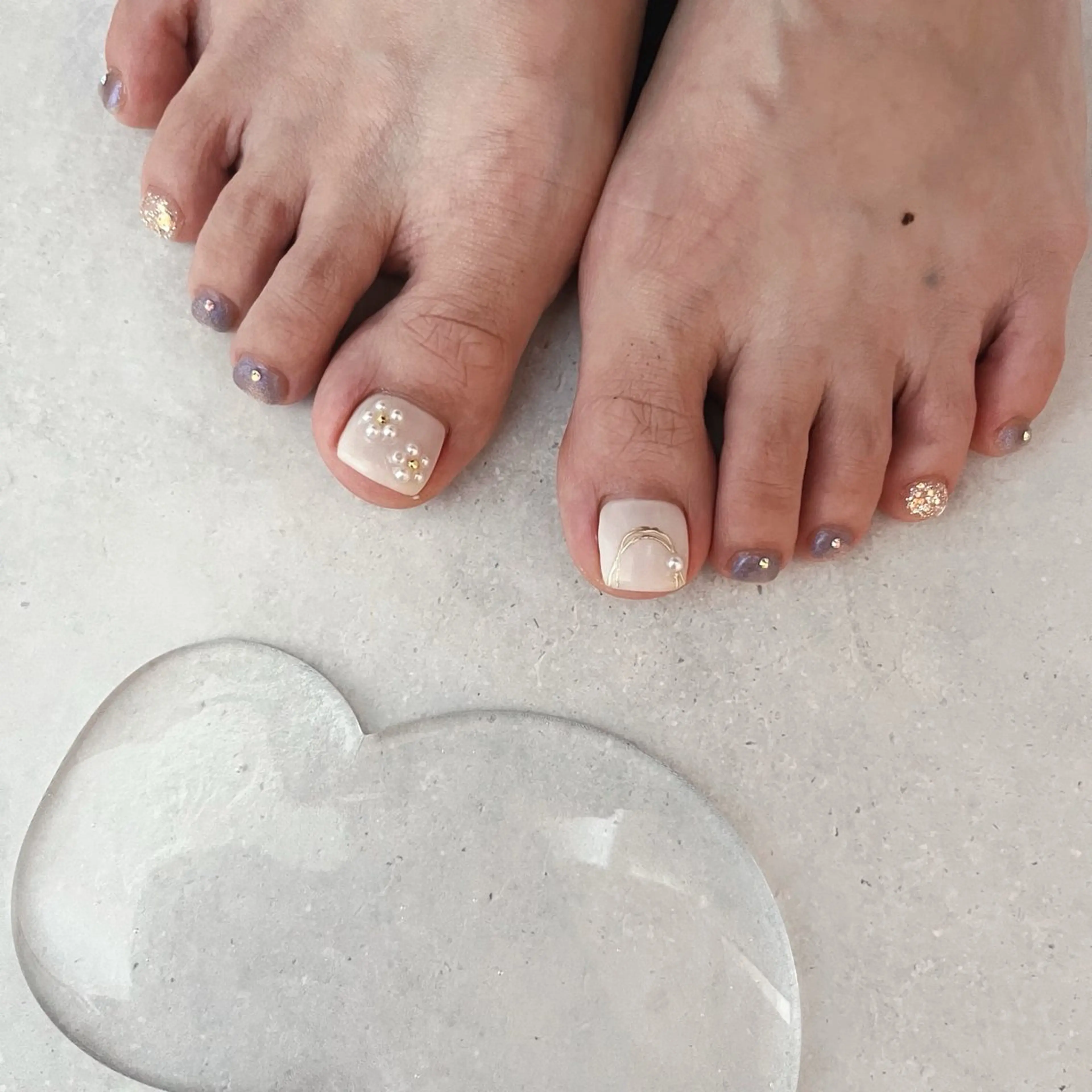 ネイル マグネットネイル パープル K Aのネイルデザイン