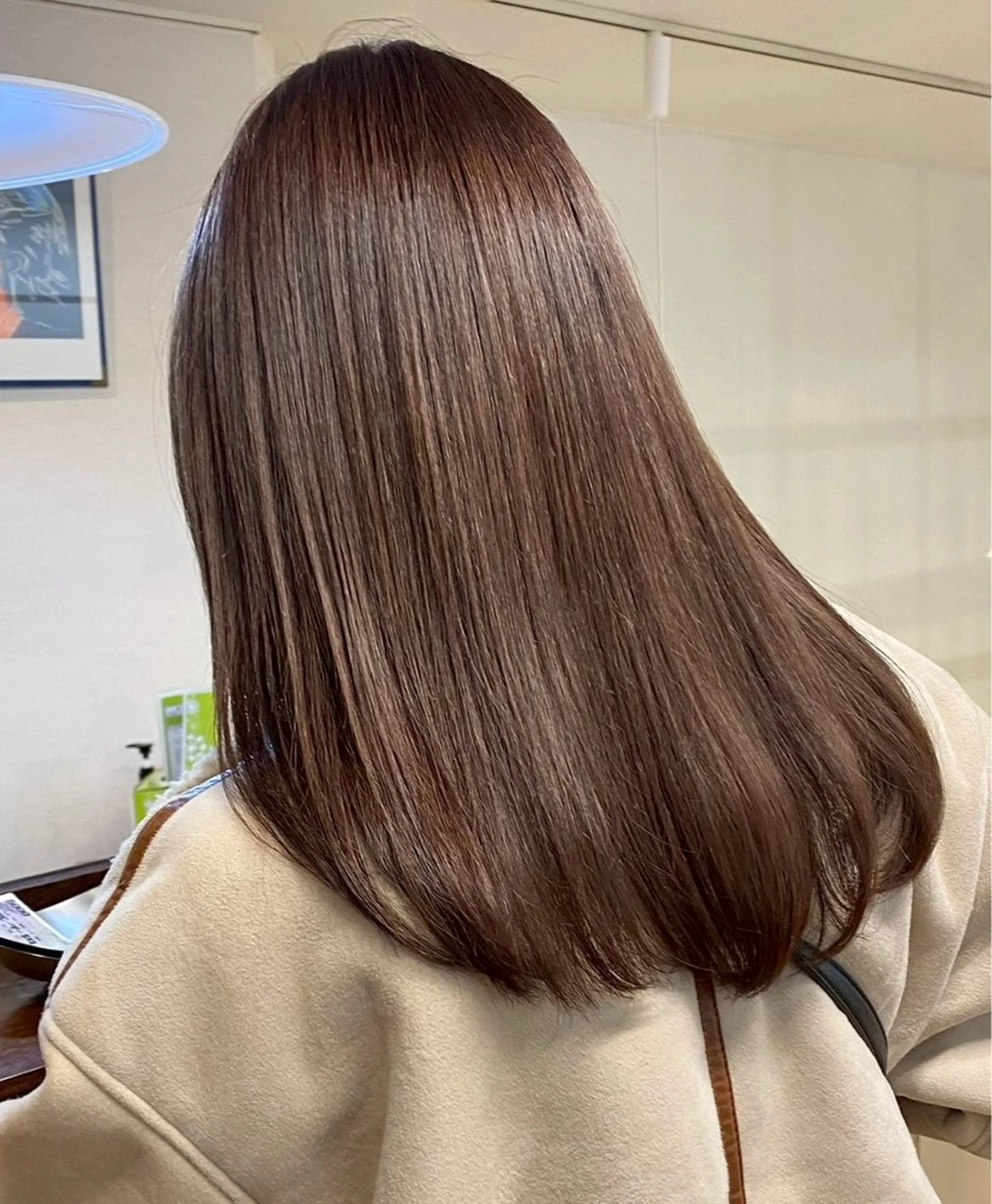 セミロング カラー ブラウンカラー キャラメルブラウン 学生 かみしー/艶カラー /ブラウンカラーのヘアスタイル