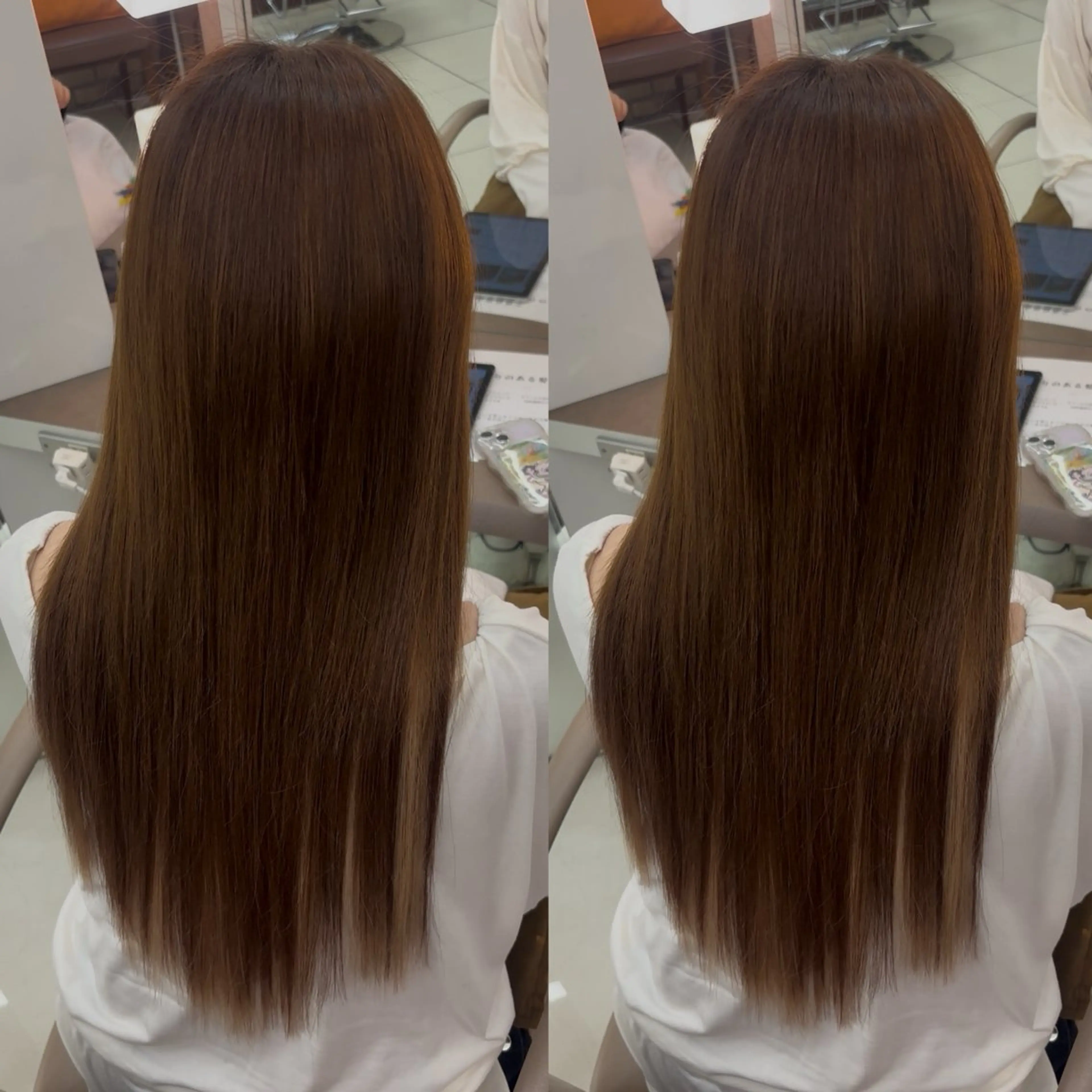 ロング カラー ヘアアレンジ シールエクステ エクステ カット ヘアカラー エクステ ヘアセット シールエクステ🎀 羽エクステ🌙しぇるのヘアスタイル