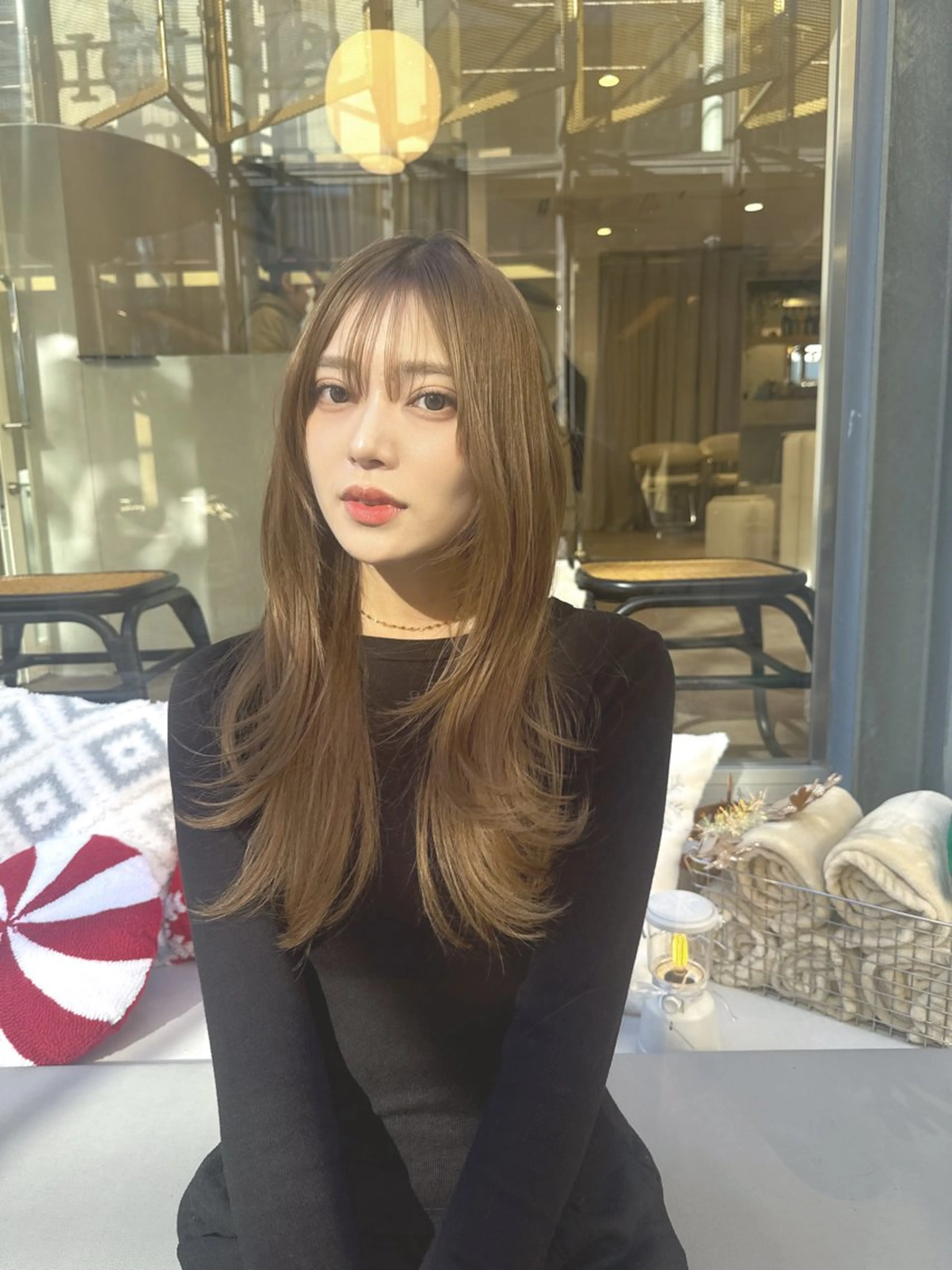 ロング カラー ベージュカラー 顔まわりレイヤー 髪質改善 レイヤーカット 小顔カット カット ヘアカラー トリートメント 💎透明感カラー特化 💎TAISEIのヘアスタイル