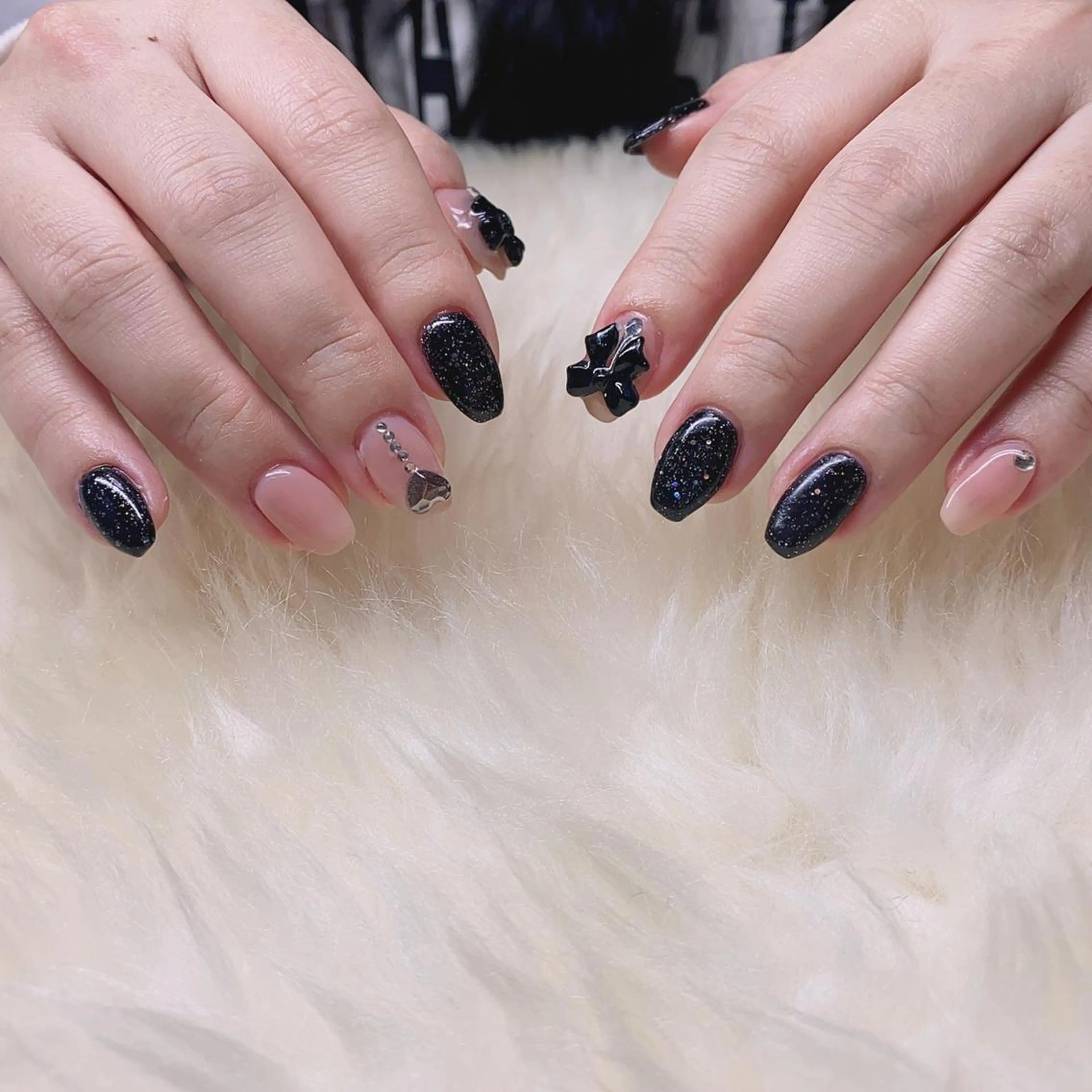 ミディアム ハンドネイル ハンドケア 💜MIYA nail川崎店のネイルデザイン