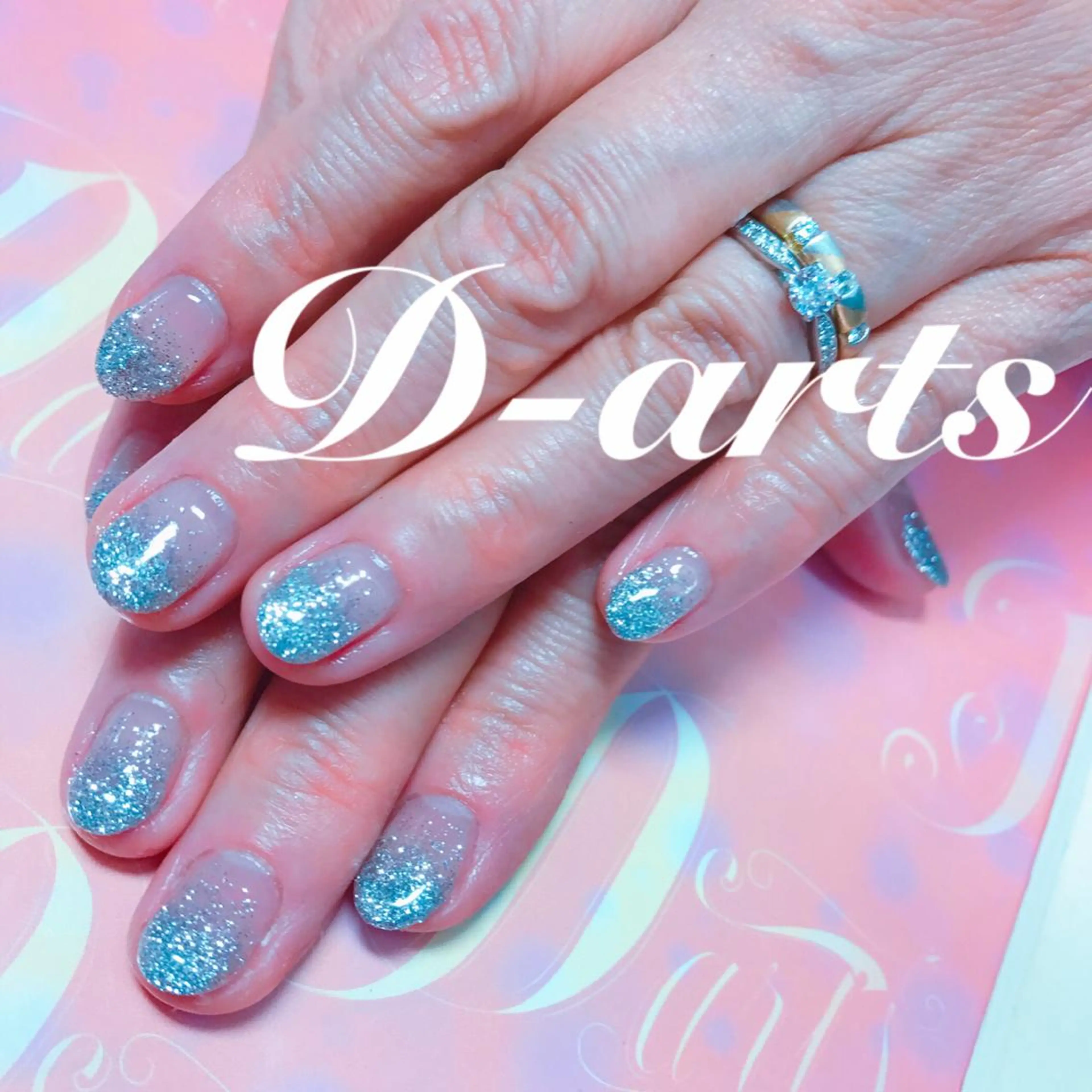 ネイル グラデーション ラメ(グリッター) ラメグラデーション S&S 村田小百合のネイルデザイン