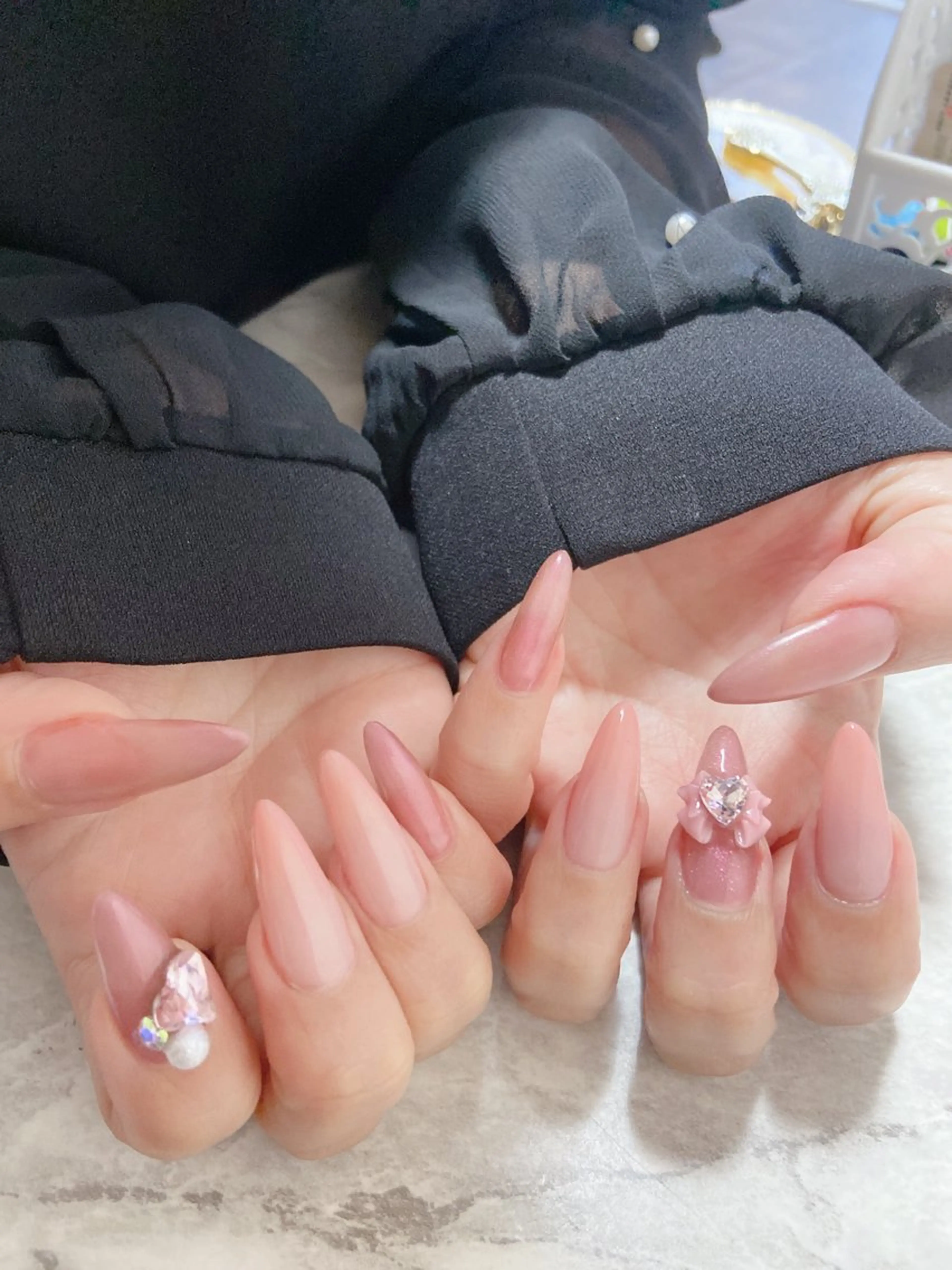 ネイル グラデーション マグネットネイル ピンク nail salon Berry所属・前田 りかのネイルデザイン