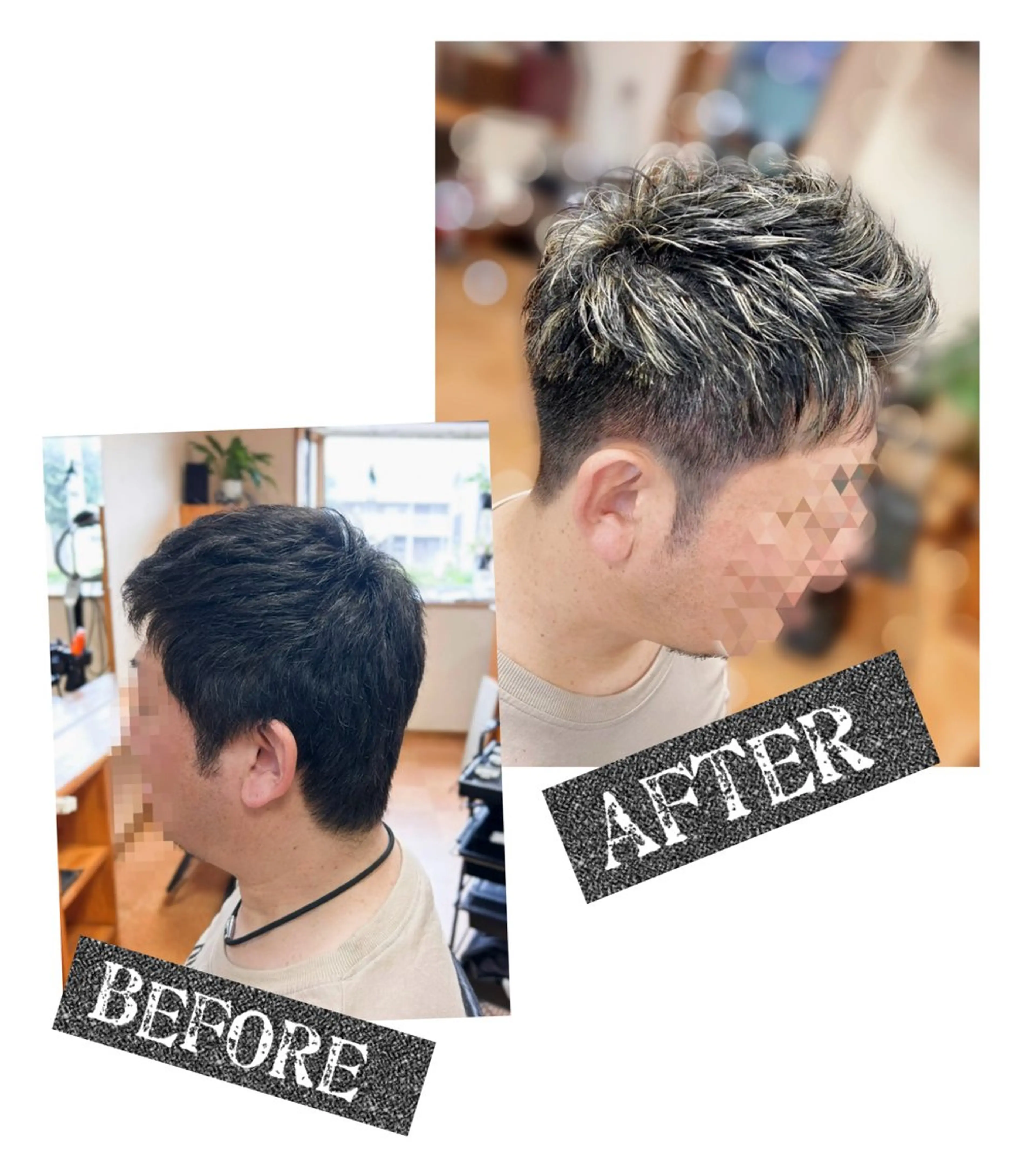 カラー メンズ メンズメッシュ メッシュ みのり美容室所属・かぁちゃん美容師 橋本のヘアスタイル