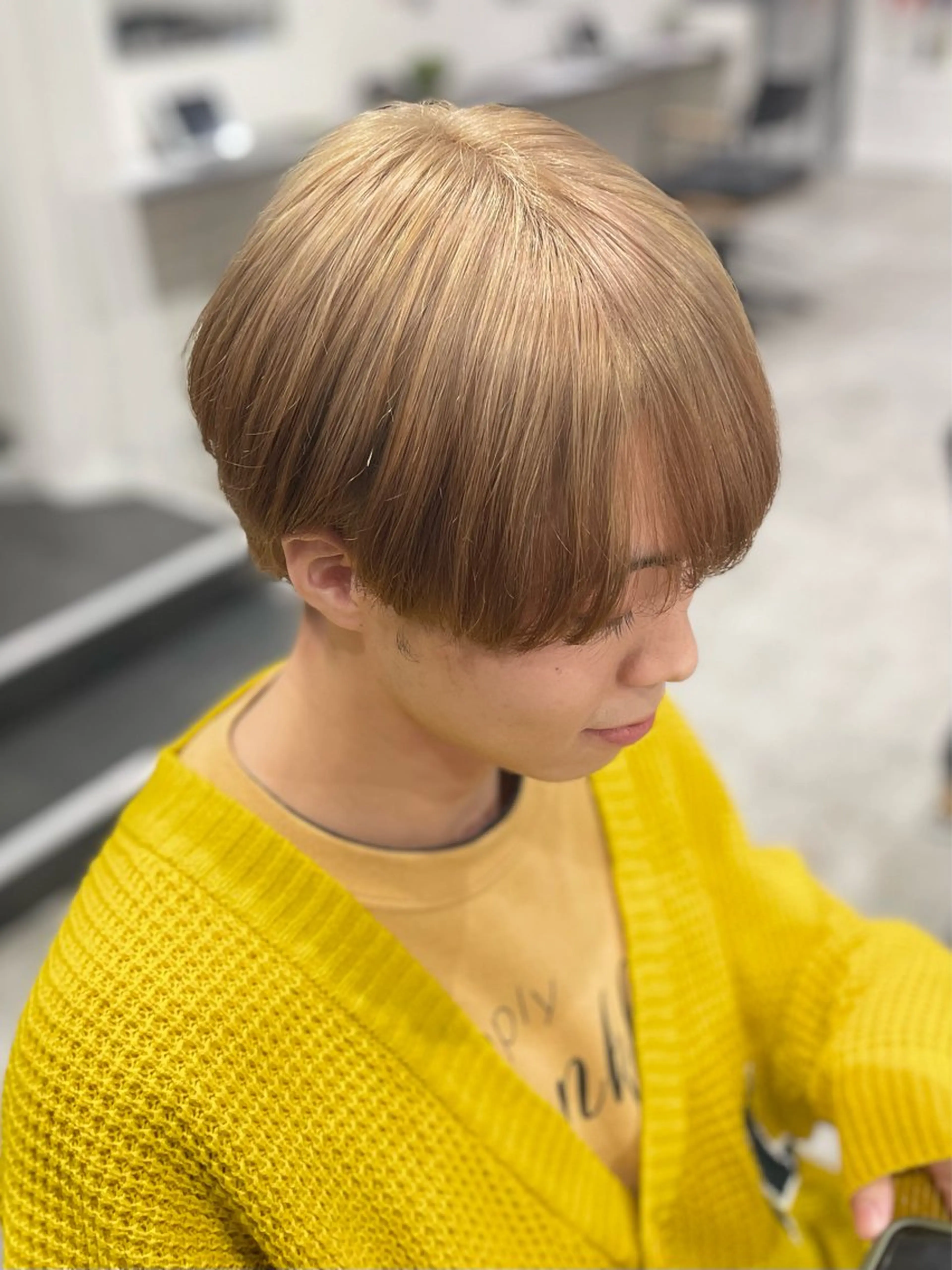 カラー メンズ ヘアカラー トリートメント GaKu/ハイトーン /ブリーチ/ブロンドのヘアスタイル