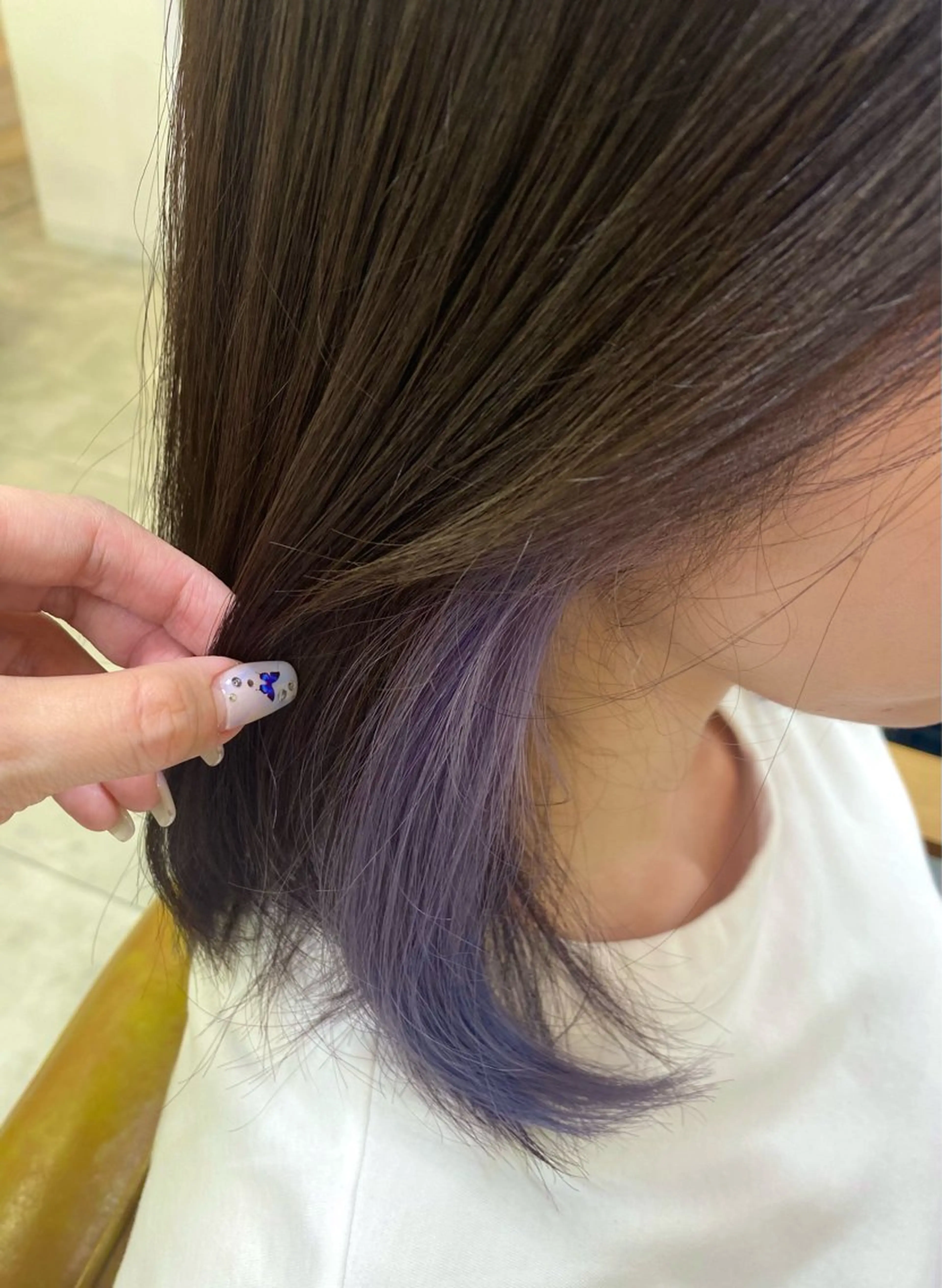 カラー イヤリングカラー ラベンダーカラー カットモデル/金山 /hina🍃のヘアスタイル