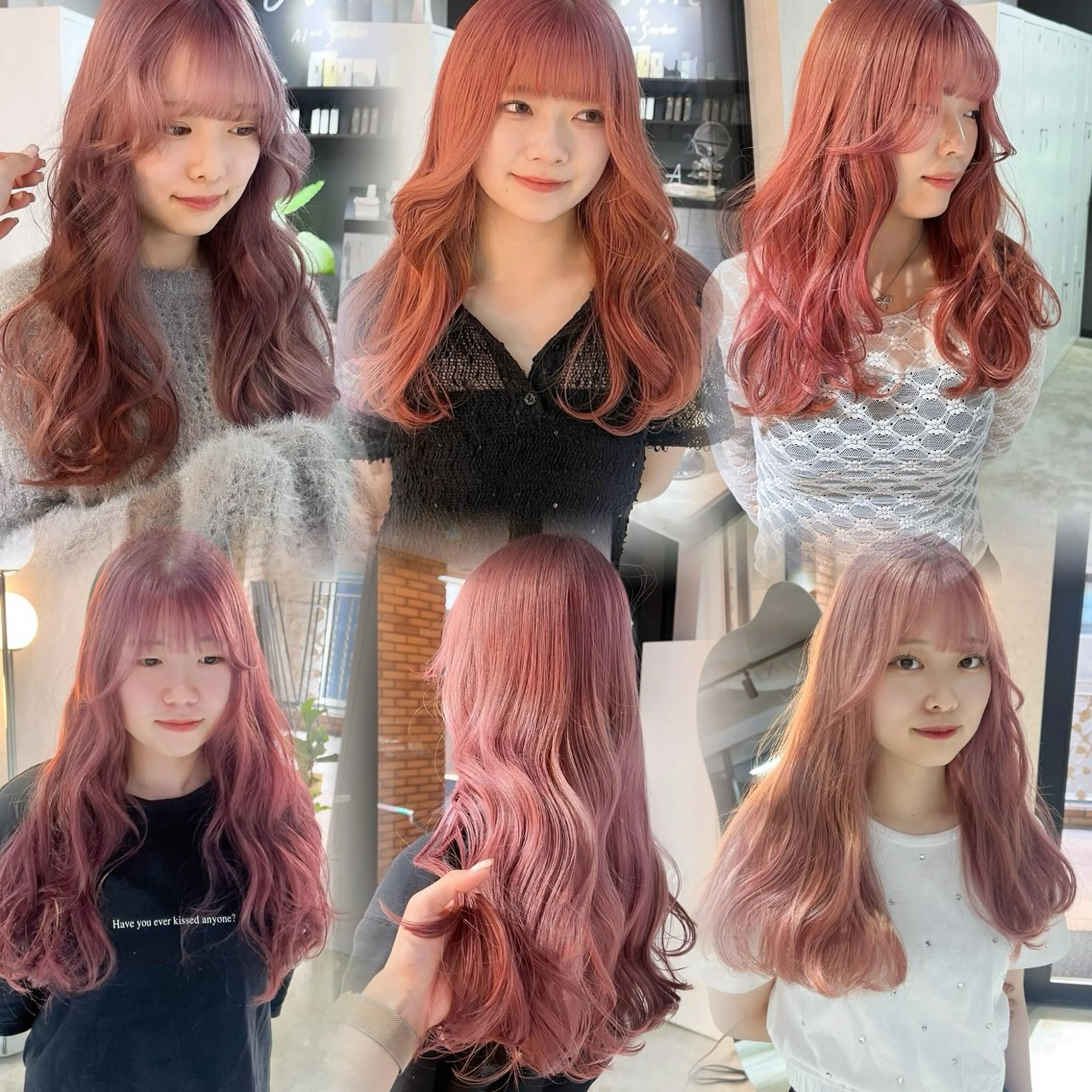 ロング カラー カシス ピンクカラー ホワイトピンク カット ヘアカラー トリートメント 🎀ダブルカラー/ ピンク×ガーリー🎀のヘアスタイル