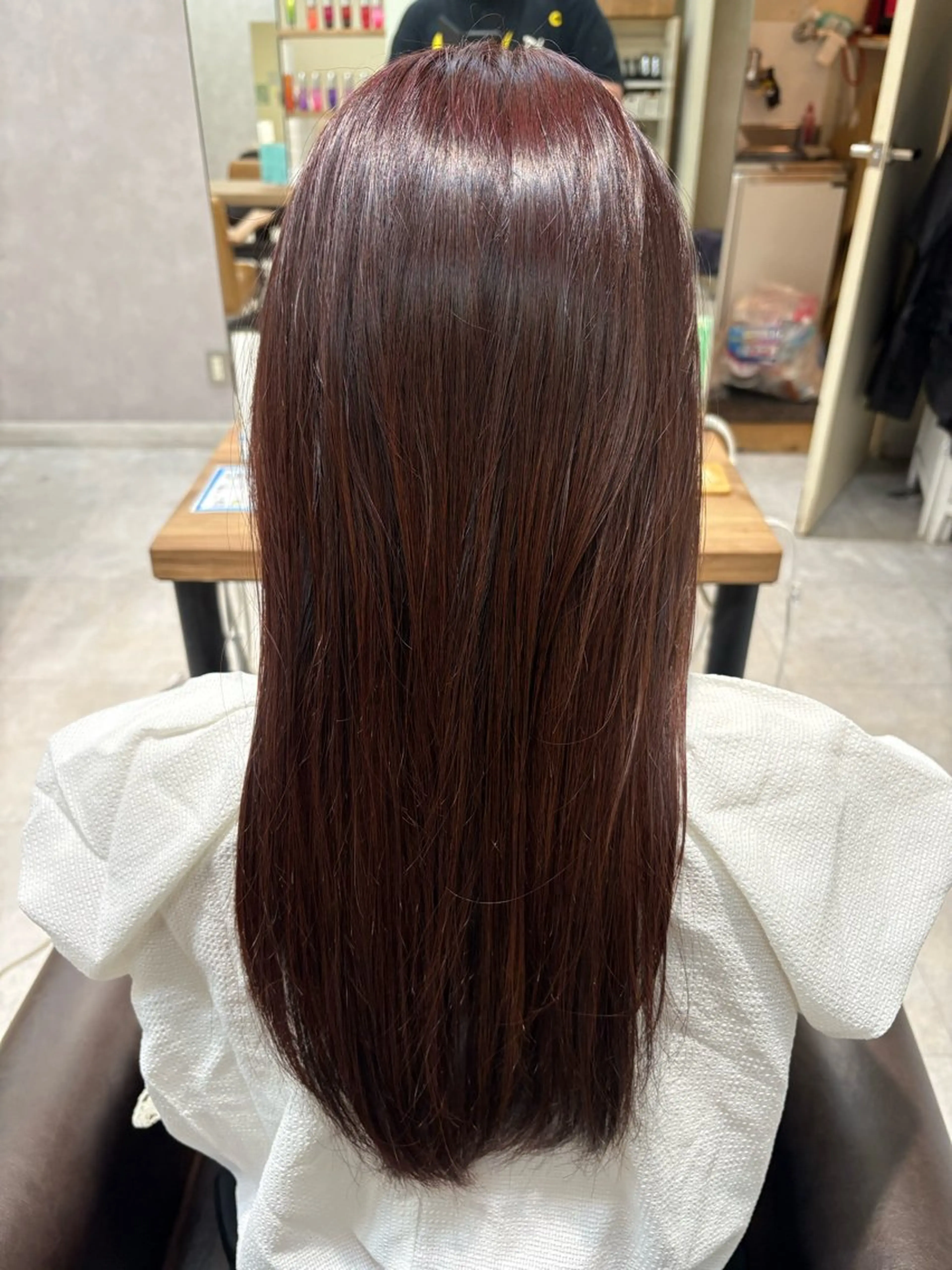 ロング ピンクブラウン ヘアカラー 大坪 拓哉のヘアスタイル