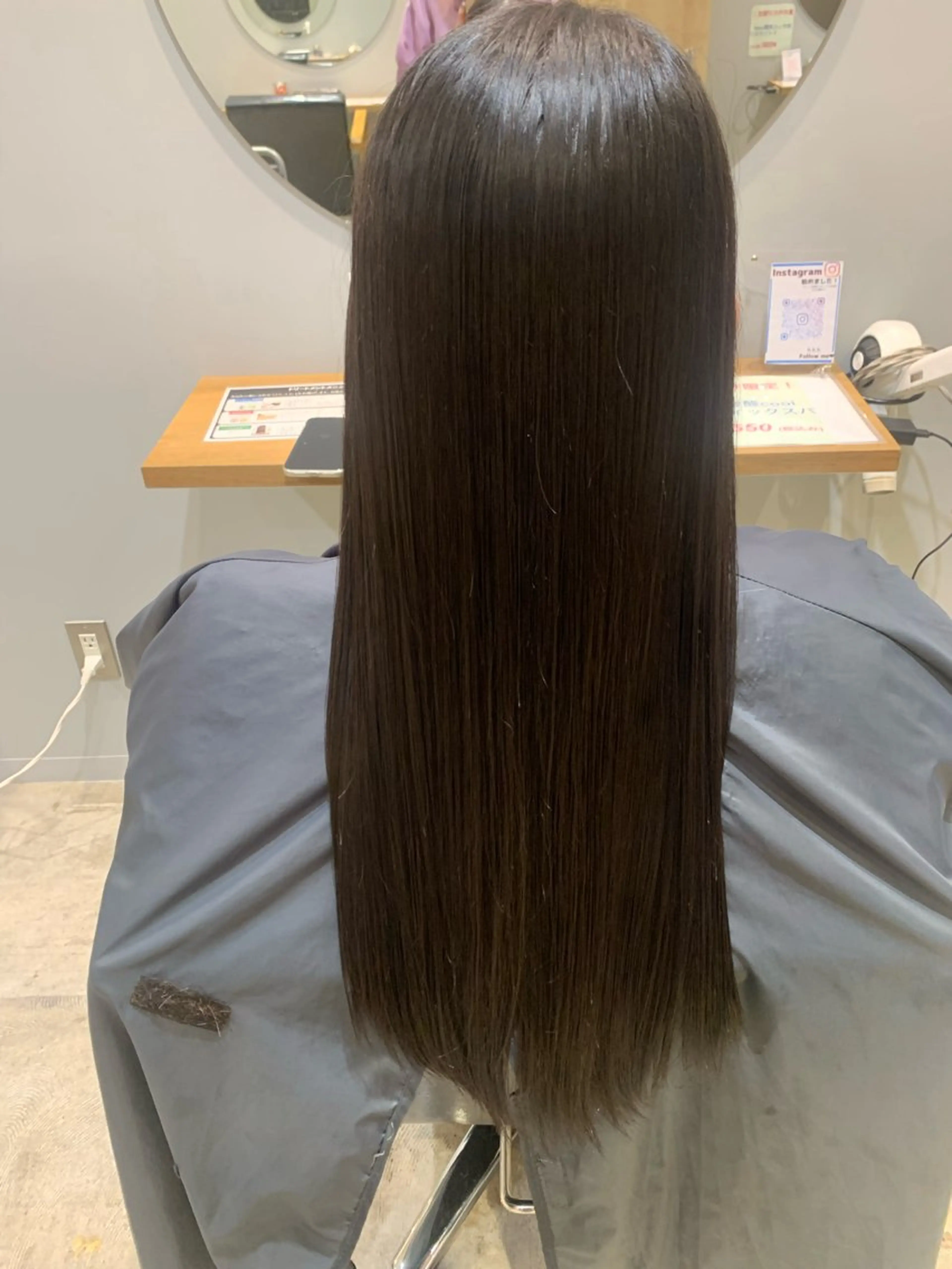 ロング 縮毛矯正 hair Lanish所属・山崎 美羽のヘアスタイル