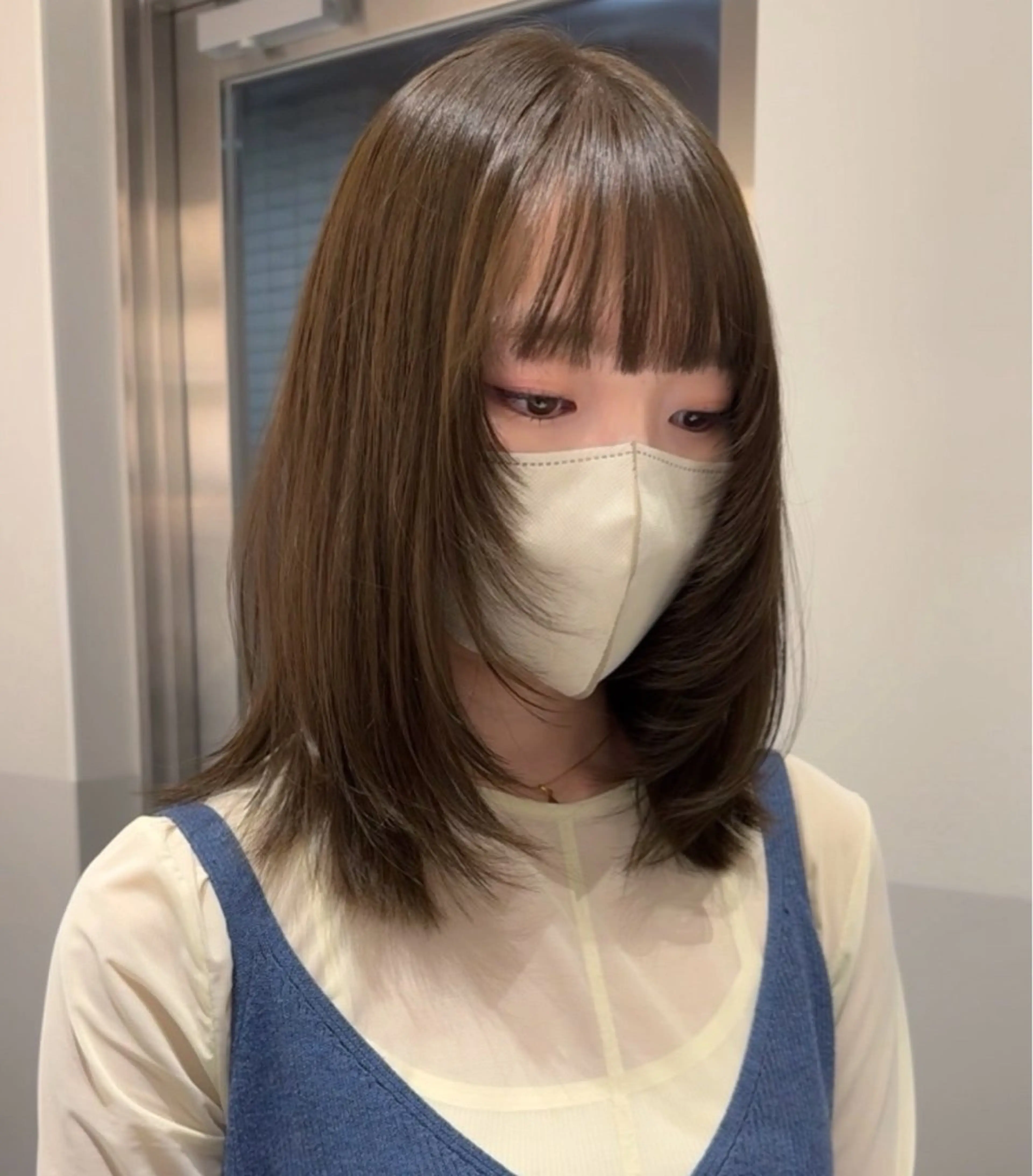 セミロング ヘアカラー トリートメント ୨୧柔らかいカラー nozomi ୨୧のヘアスタイル