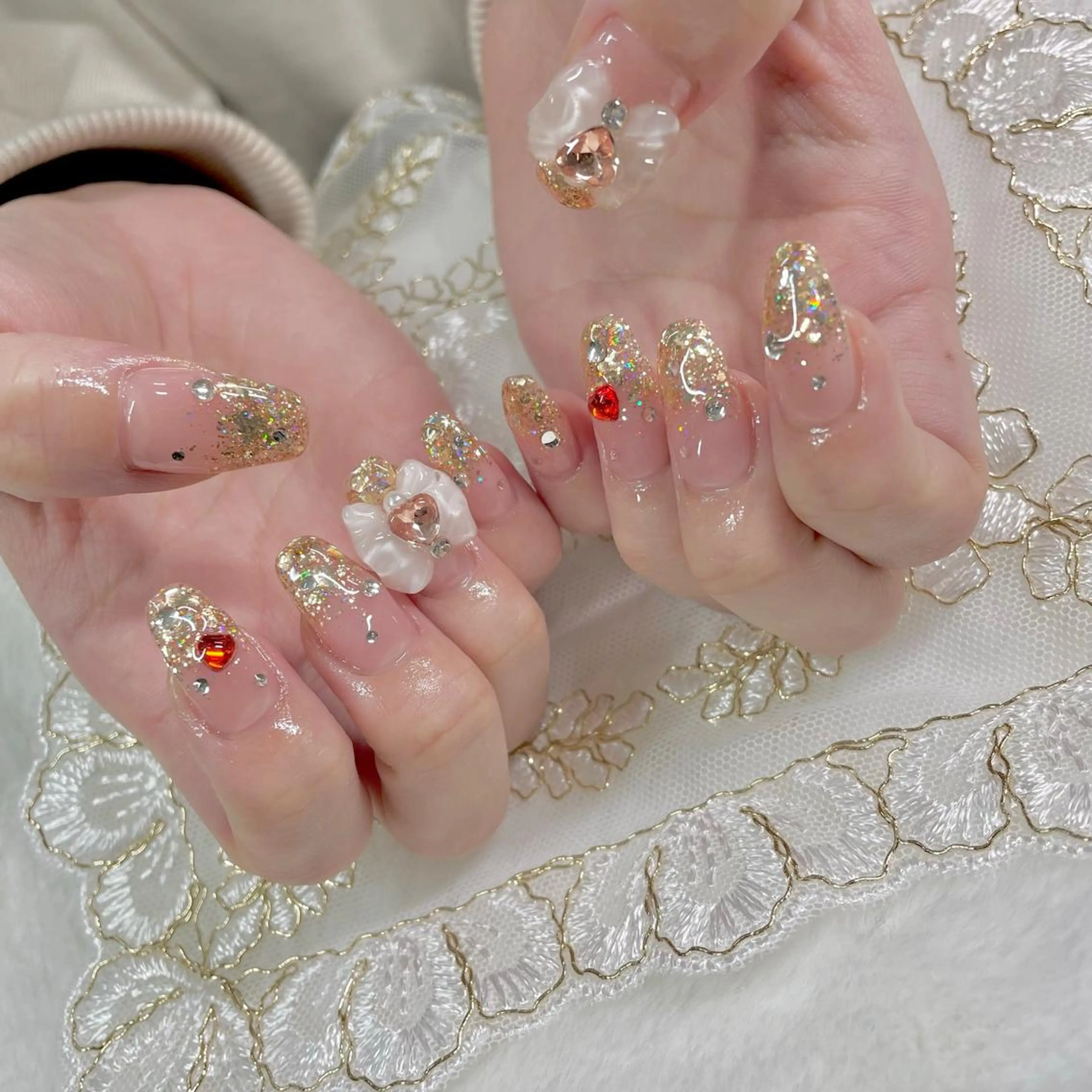 ネイル ジェルネイル リボン J terrace Nailのネイルデザイン