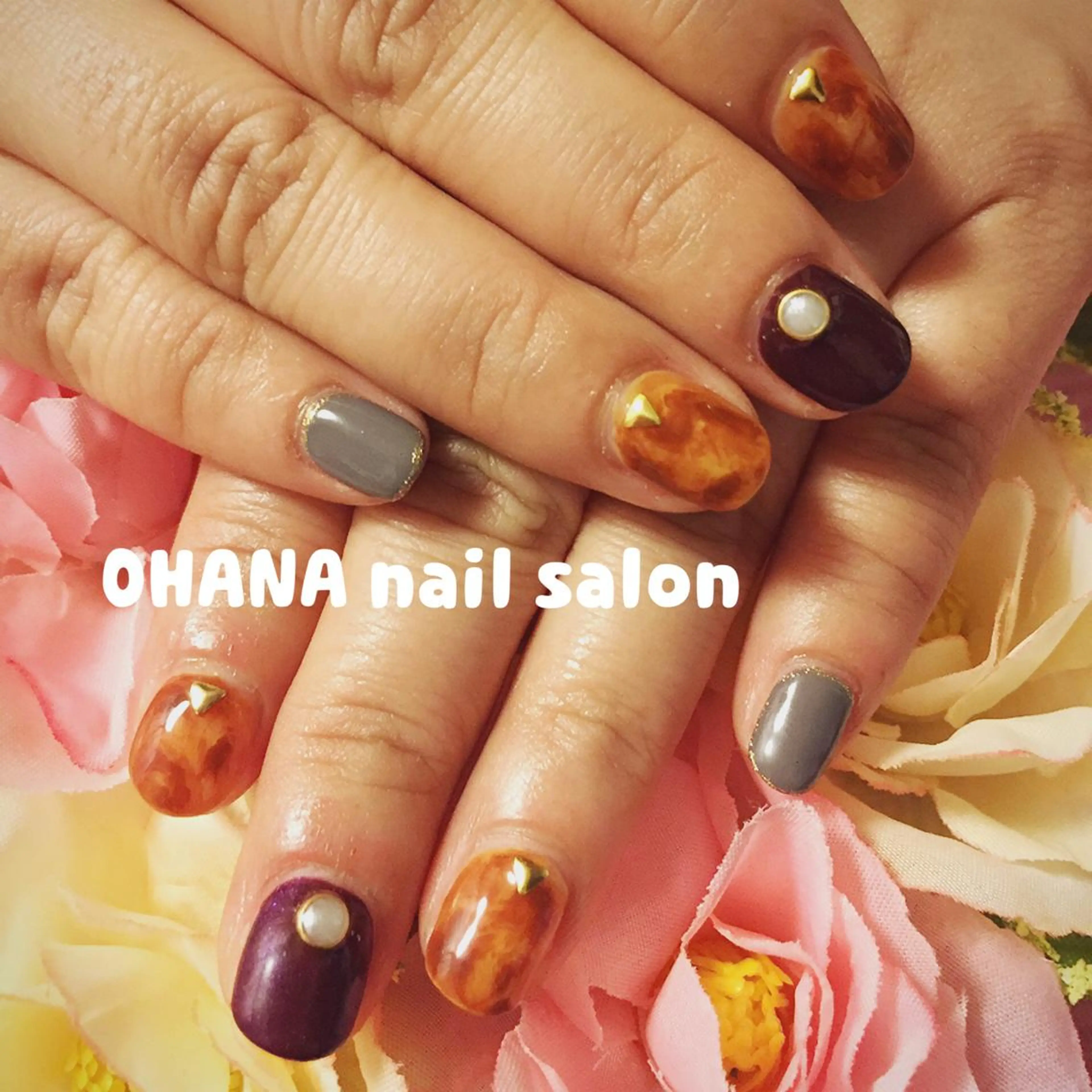 ネイル べっ甲ネイル 冬ネイル 那覇🏝️台湾人 ネイリストSHIUのネイルデザイン